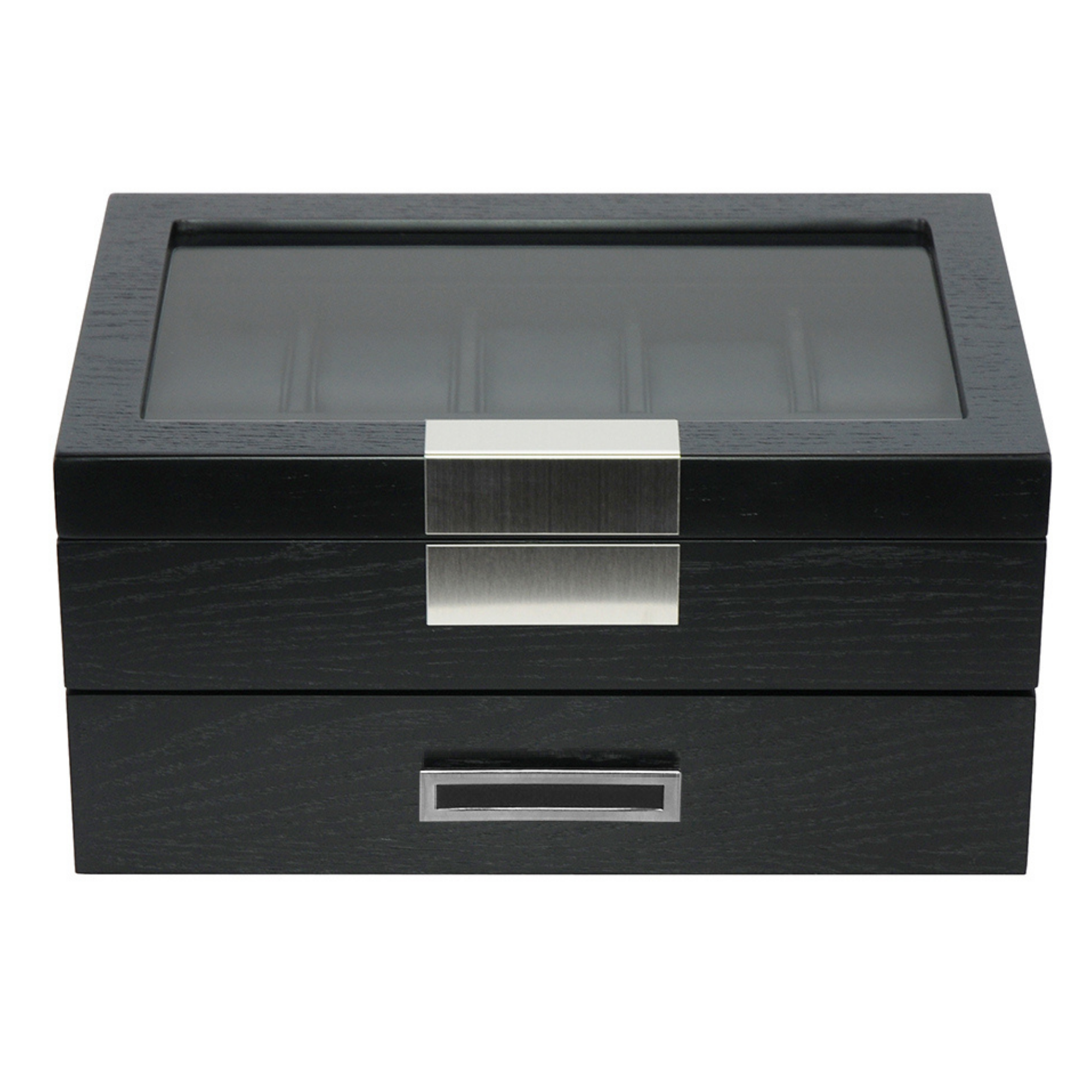 Black Wooden Watch Box for 20 Watches