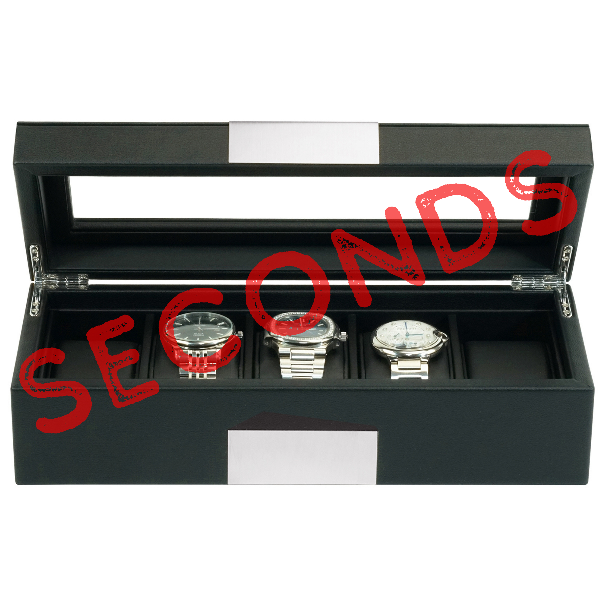 Seconds - 5 Slots Leather Watch Box (B)