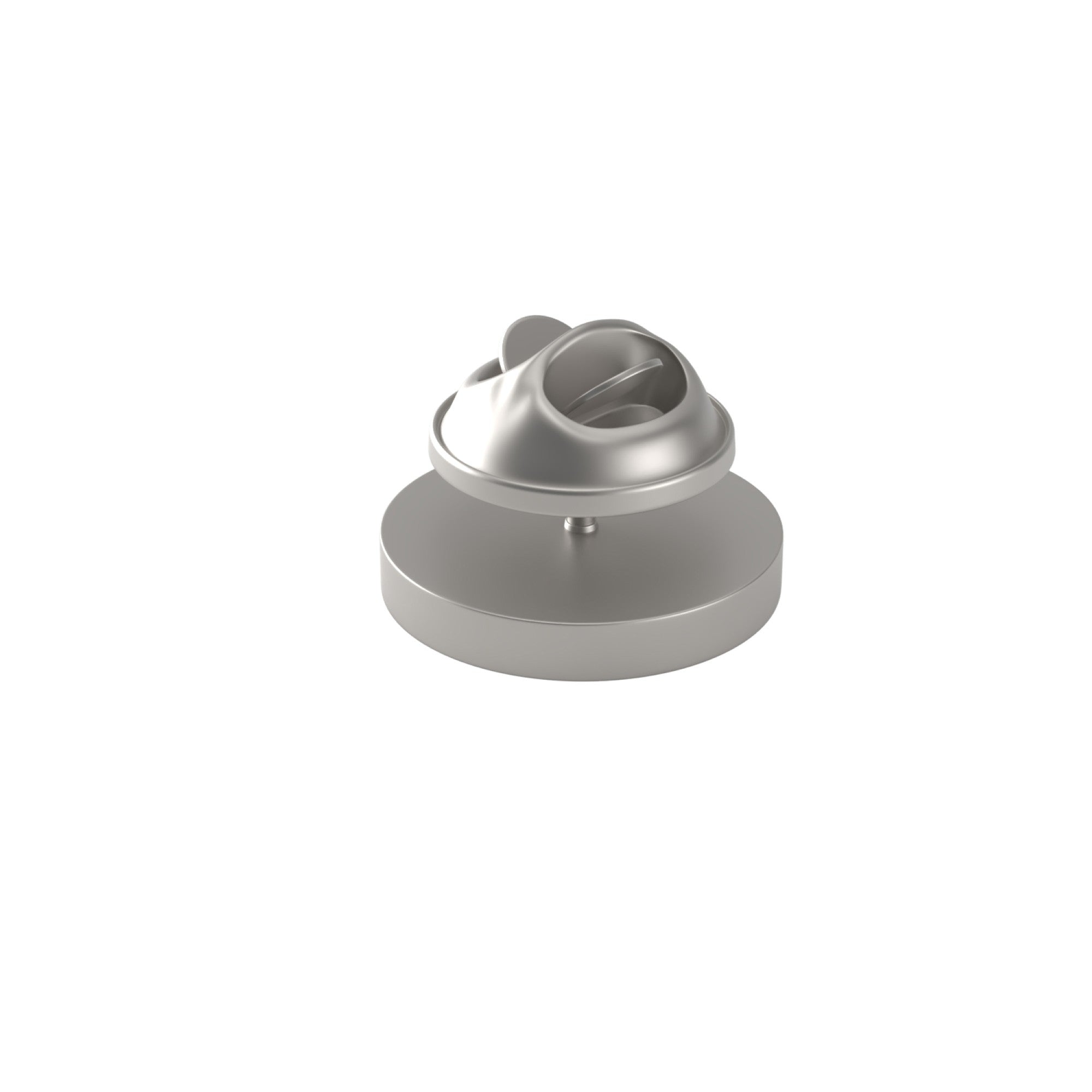 Round Brushed Silver Engravable Lapel Pin