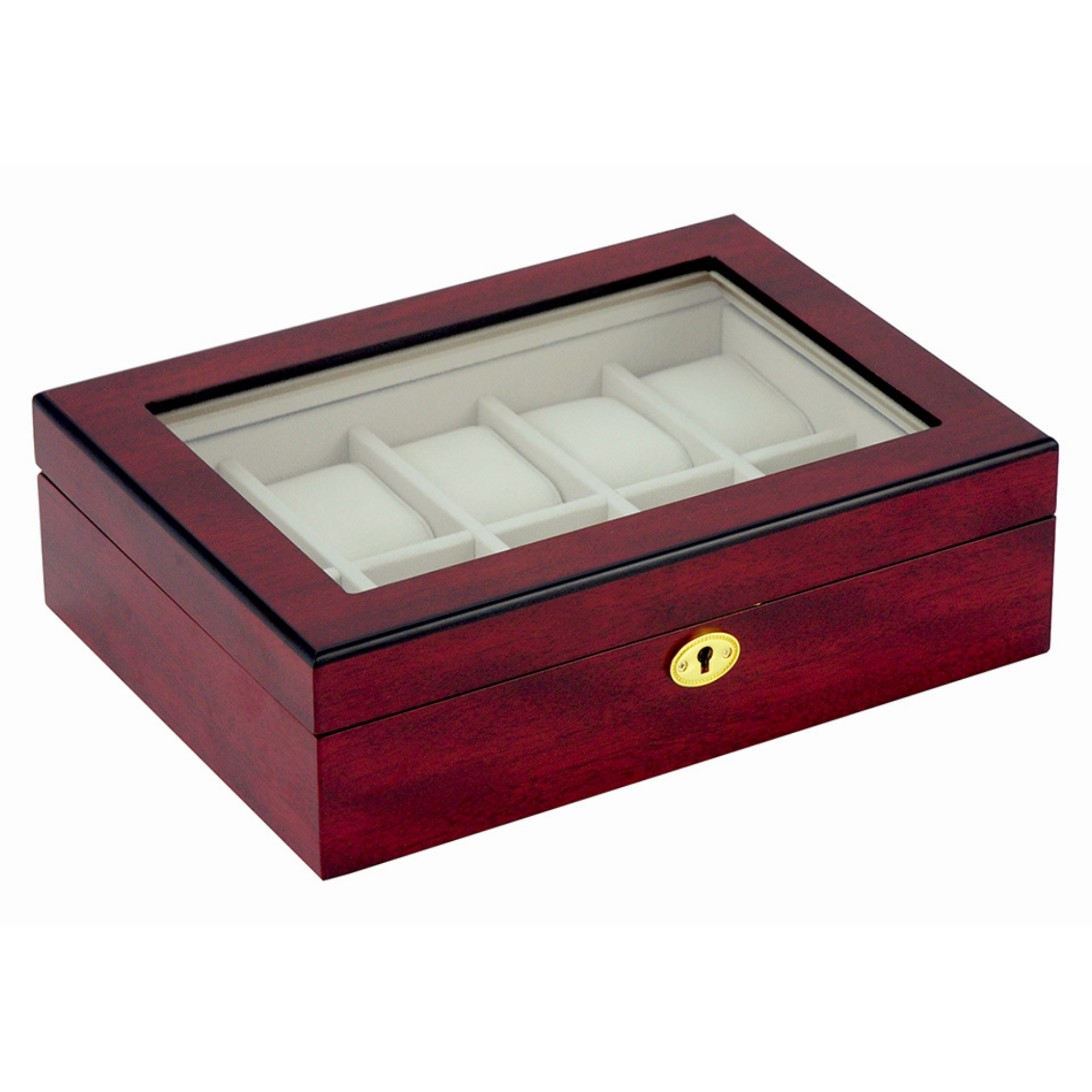 Cherry Wooden Watch Box for 10 Watches