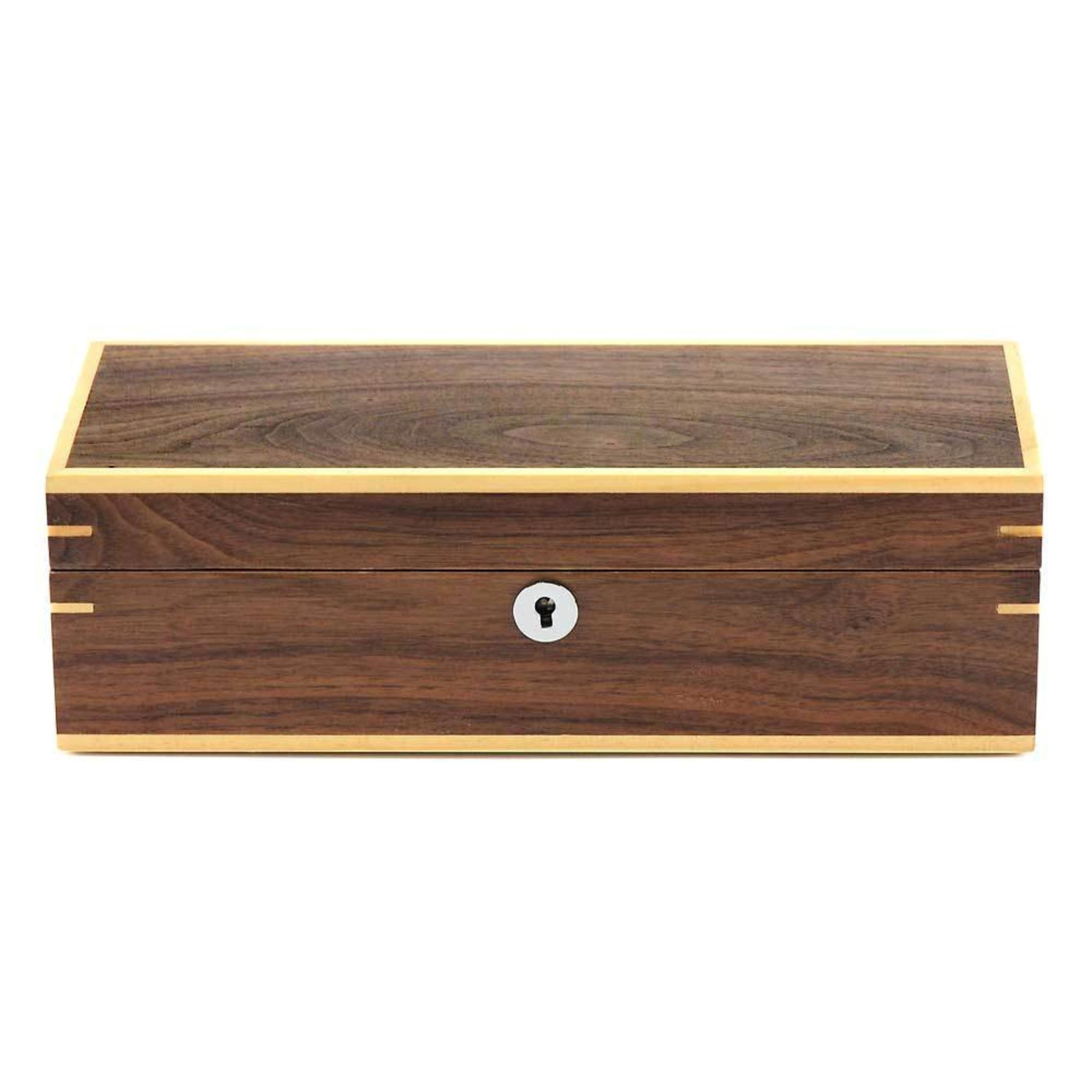 Seconds - Walnut Wooden Watch Box for 5 Watches