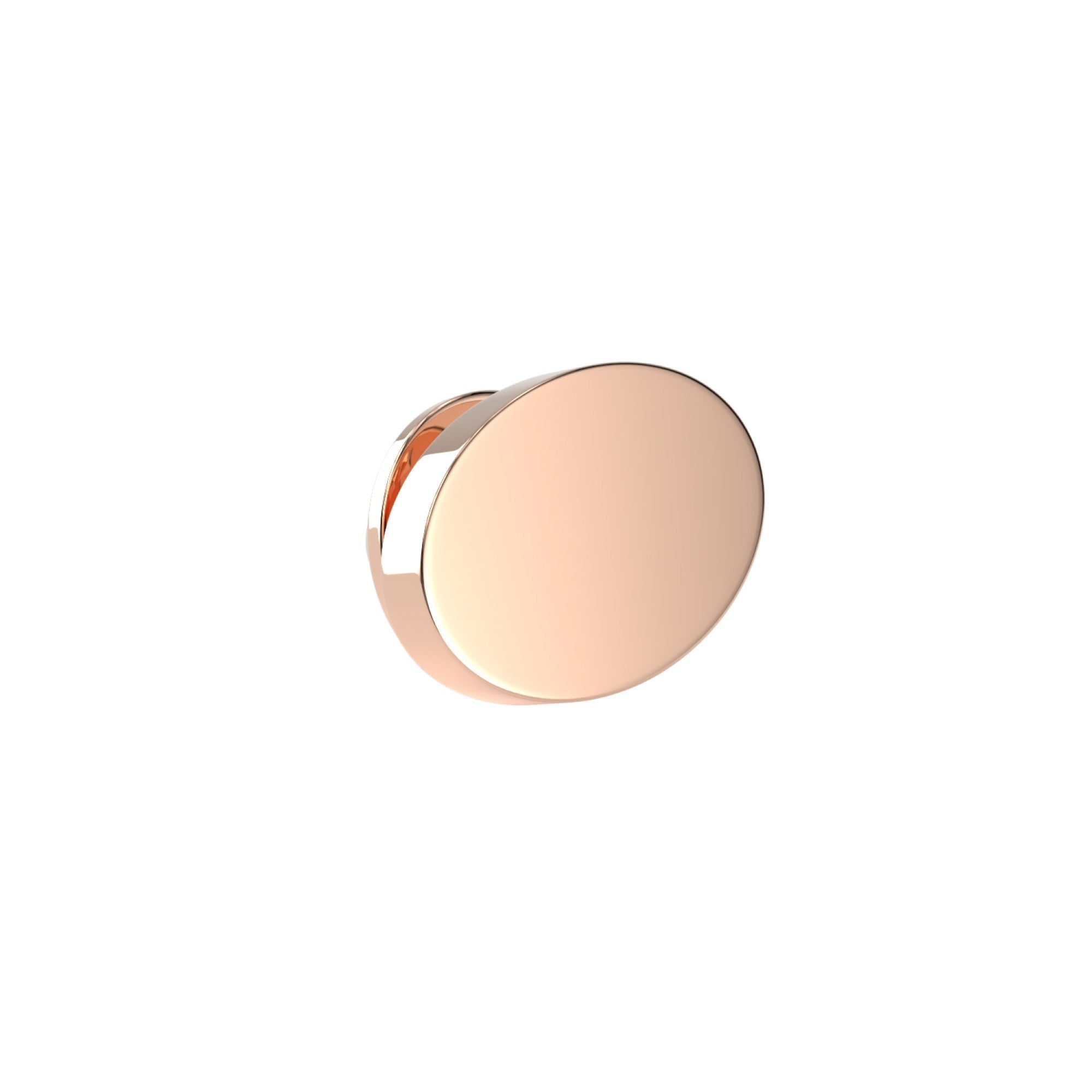 Oval Shiny Rose Gold Engravable Lapel Pin