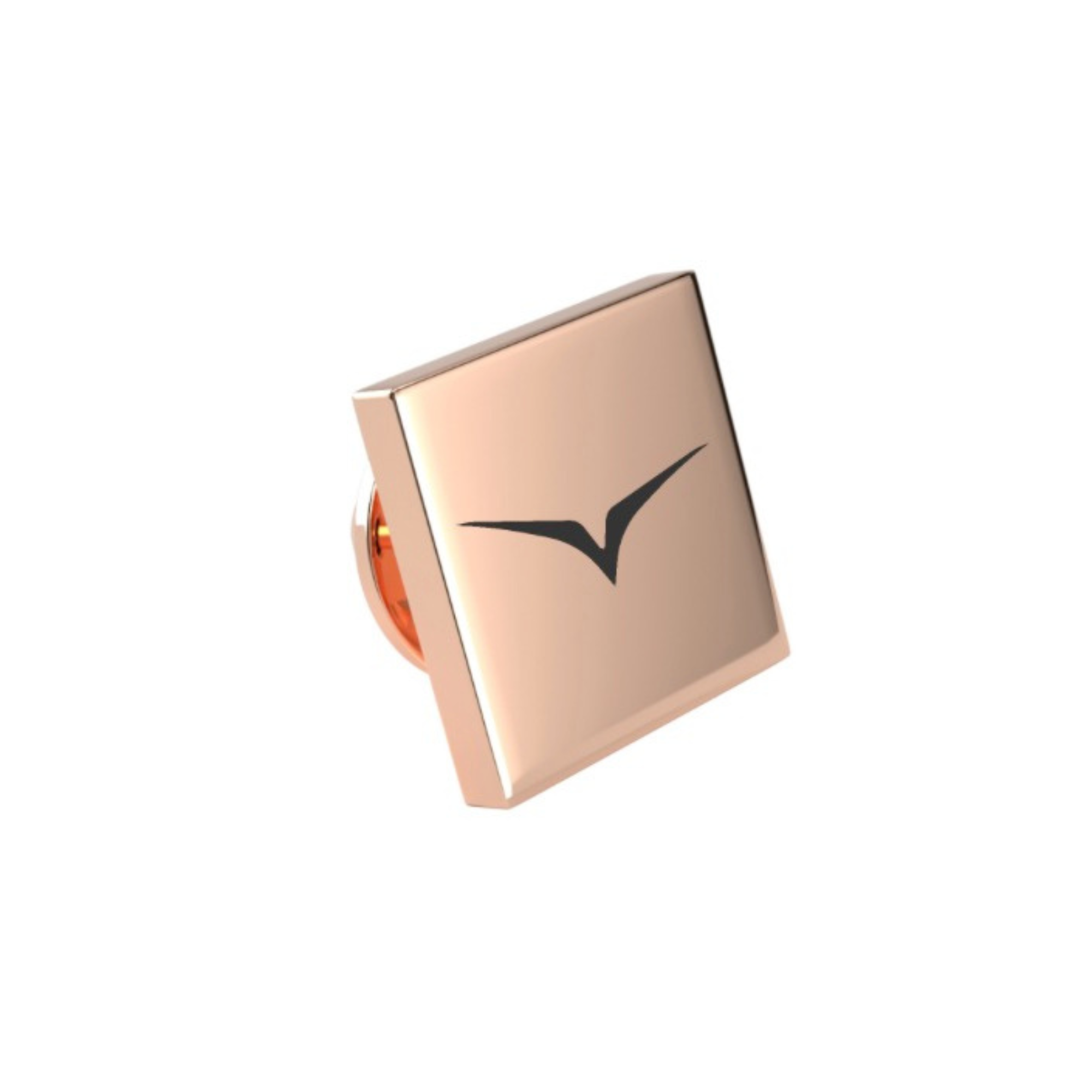 Custom Logo Engraved Square Lapel Pin