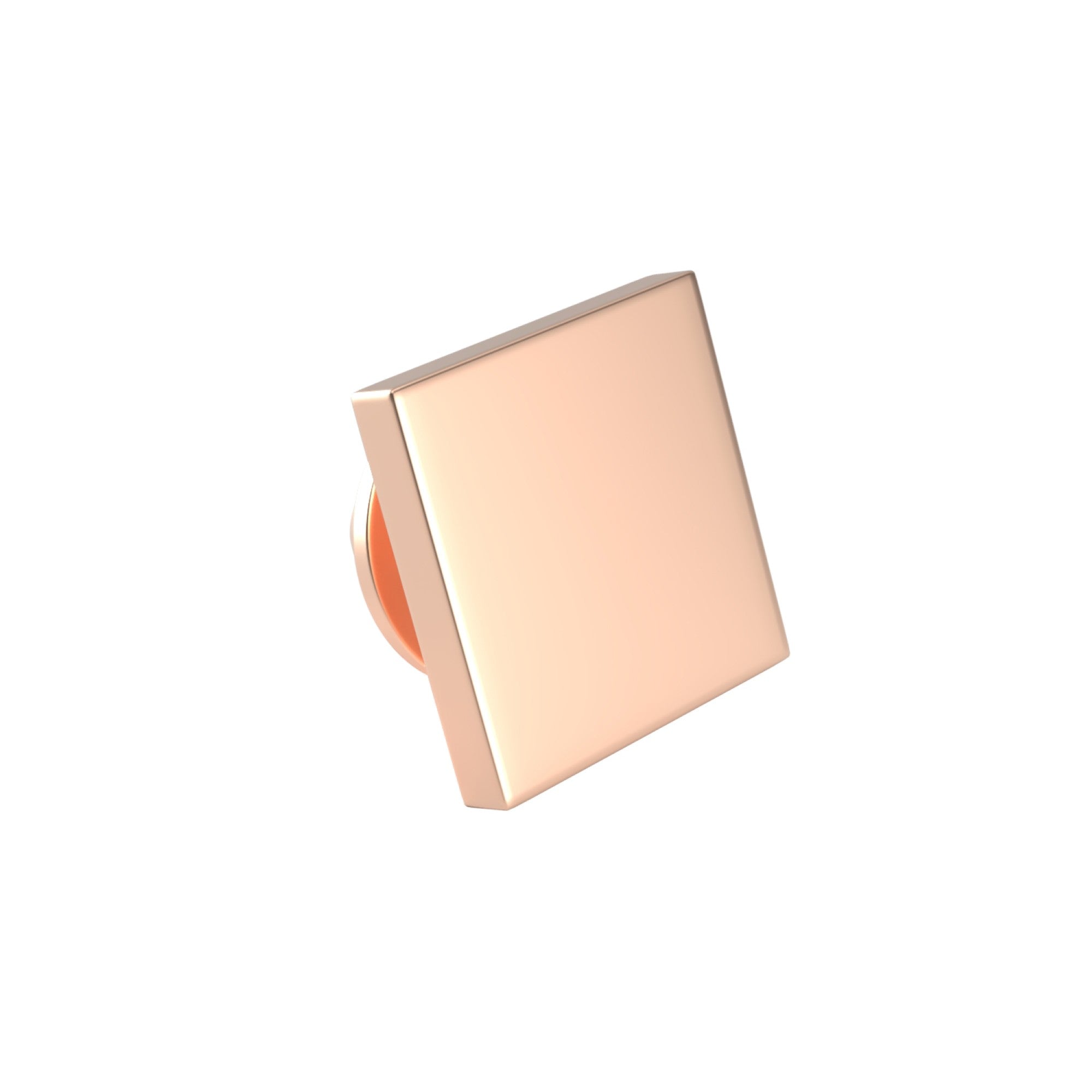 Square Brushed Rose Gold Engravable Lapel Pin