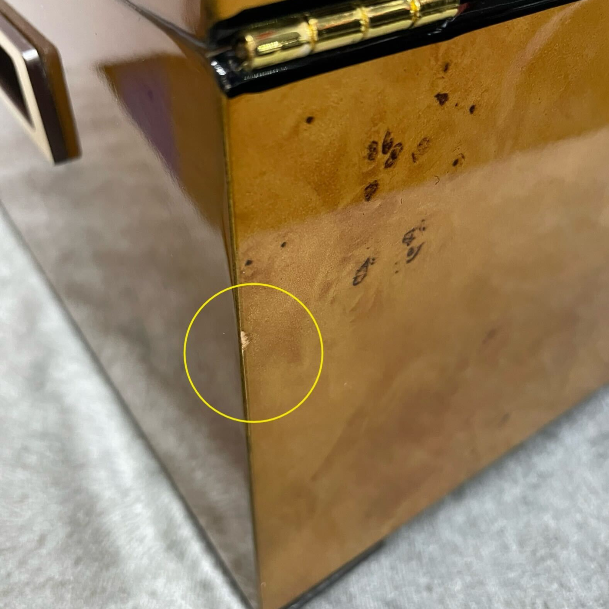 Seconds - 100 CT World Map Burl Cigar Humidor Spanish Cedar Box for Cigars (A)