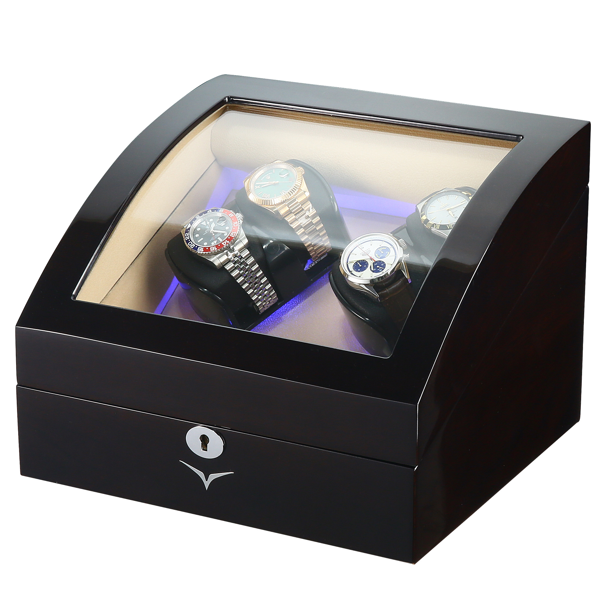 Seconds - Avoca Watch Winder Box 4 + 4 Watches in Mahogany (J)