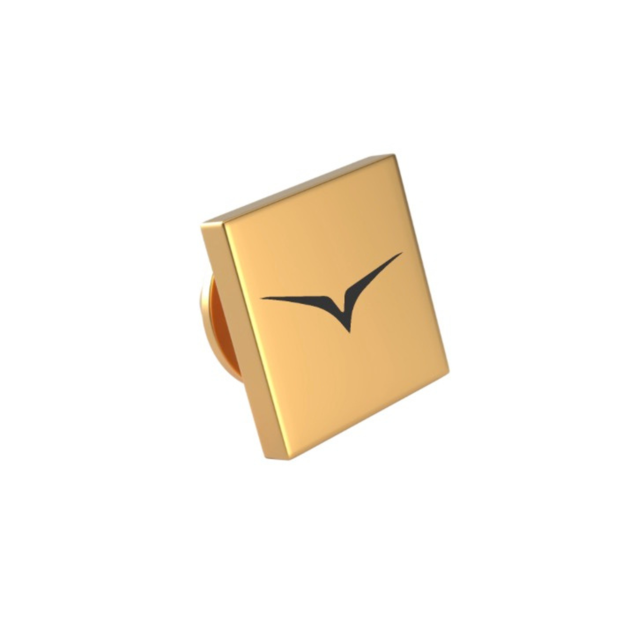 Custom Logo Engraved Square Lapel Pin