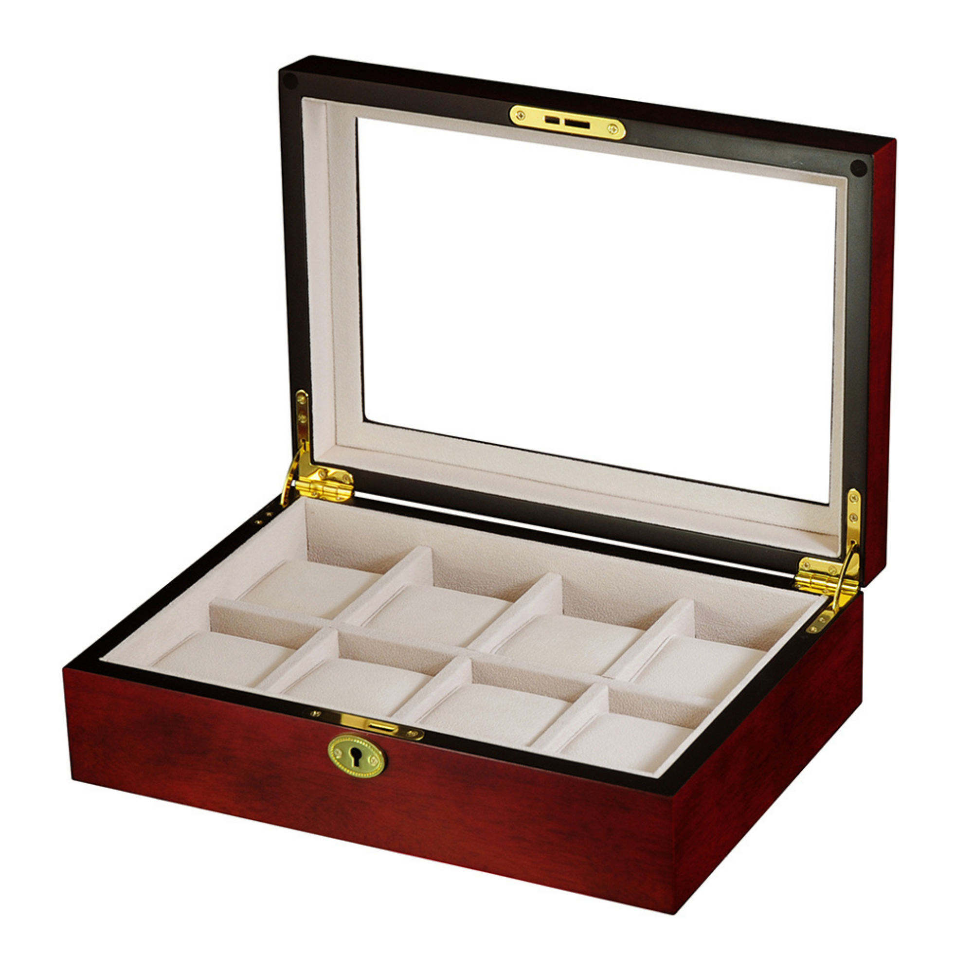 Cherry Wooden Watch Box for 8 Watches
