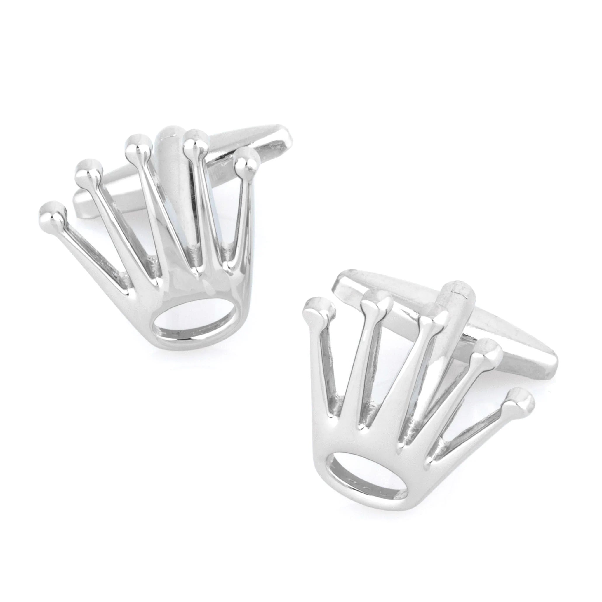 Swiss Silver Crown Cufflinks