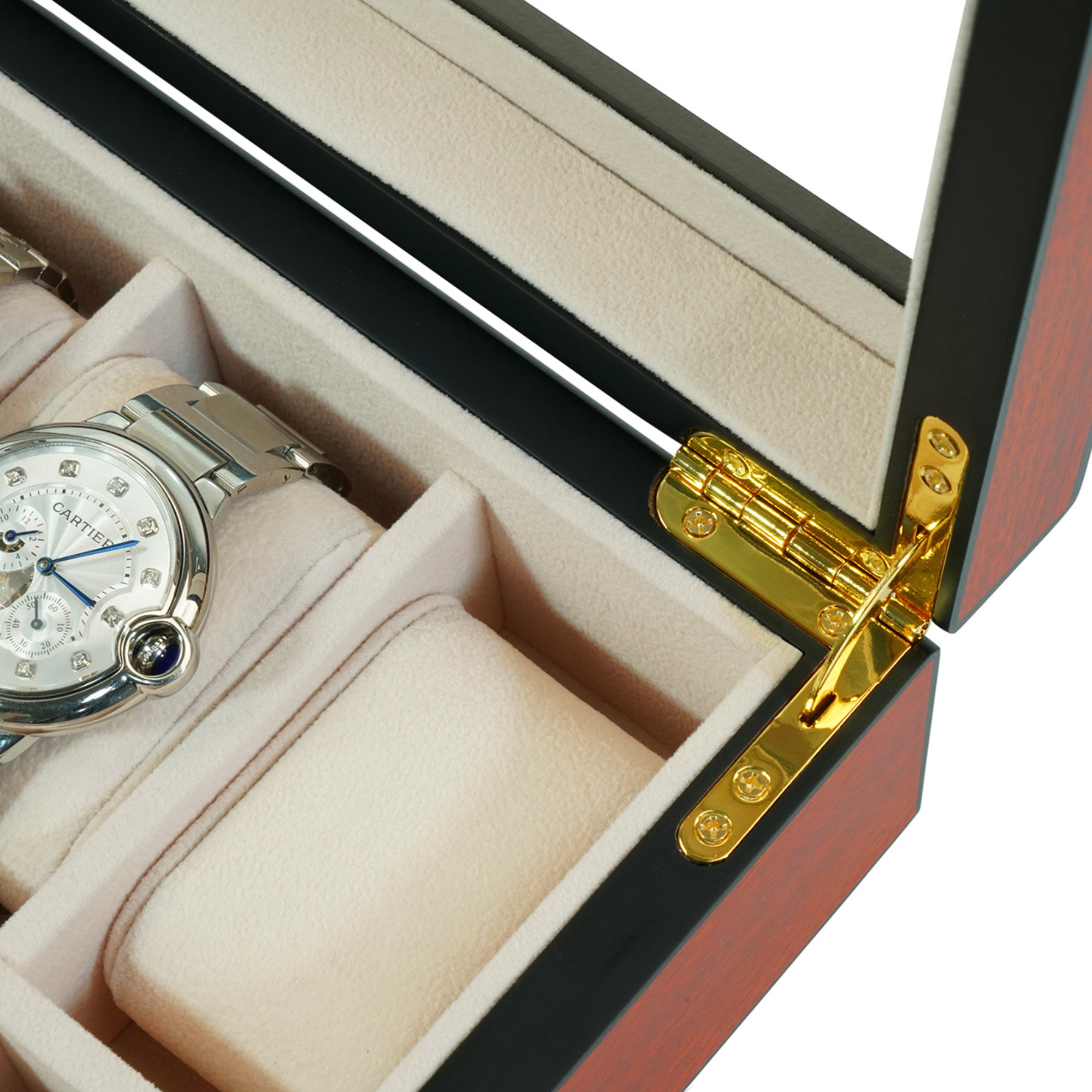 Cherry Wooden Watch Box for 10 Watches