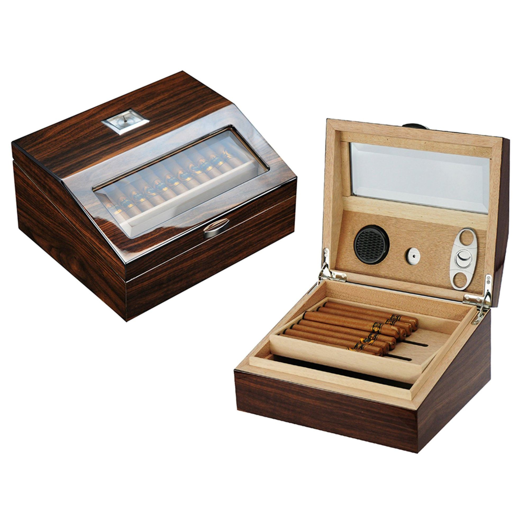 Seconds - 50 CT Walnut Cigar Humidor Wooden Cabinet for Cigars (A)