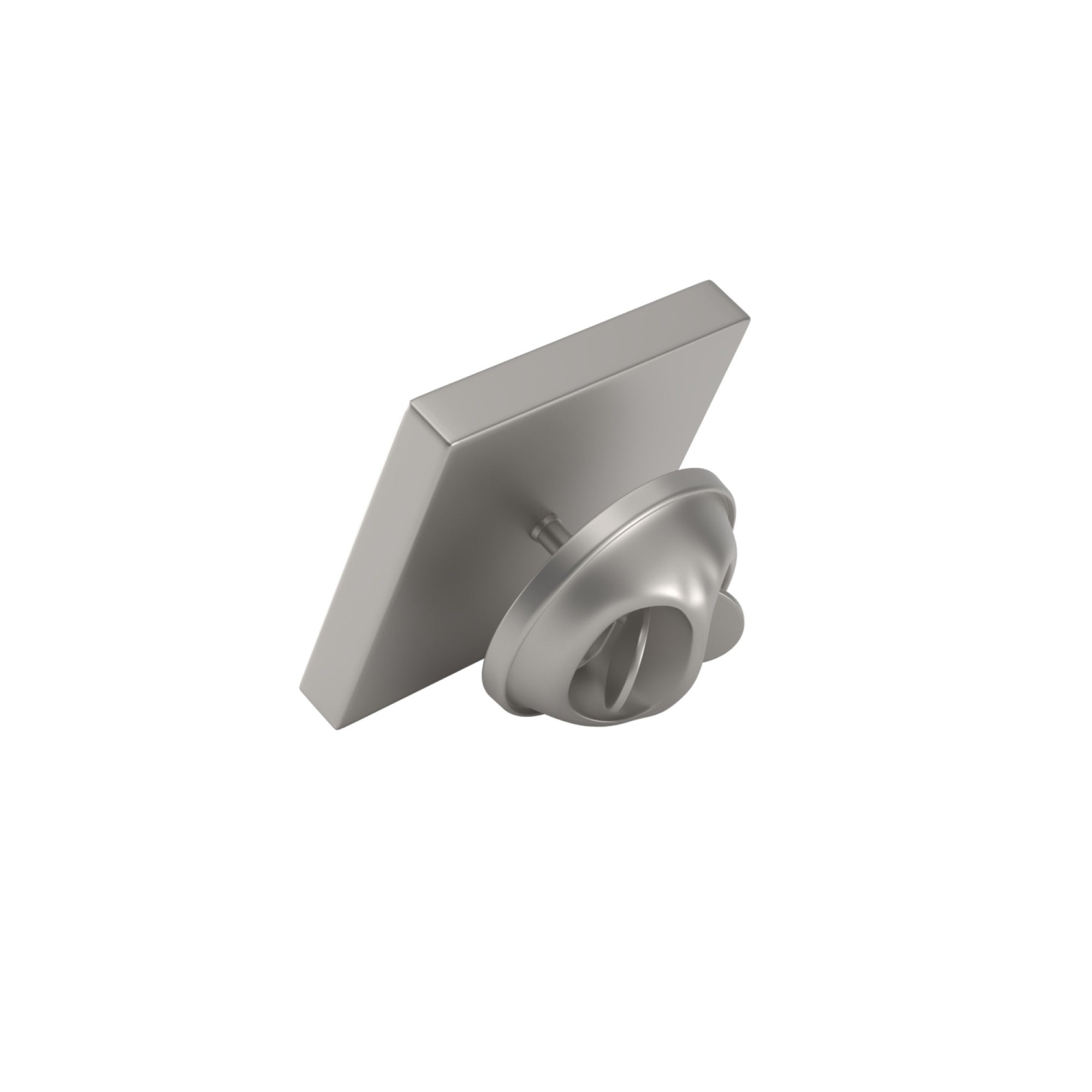 Square Brushed Silver Engravable Lapel Pin