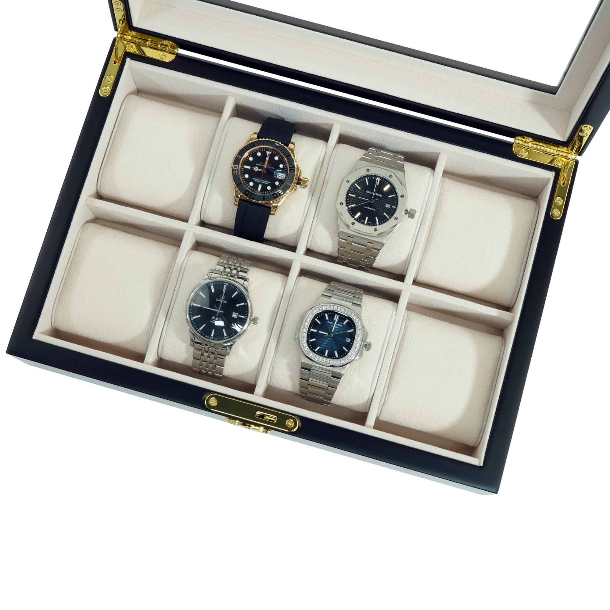Cherry Wooden Watch Box for 8 Watches