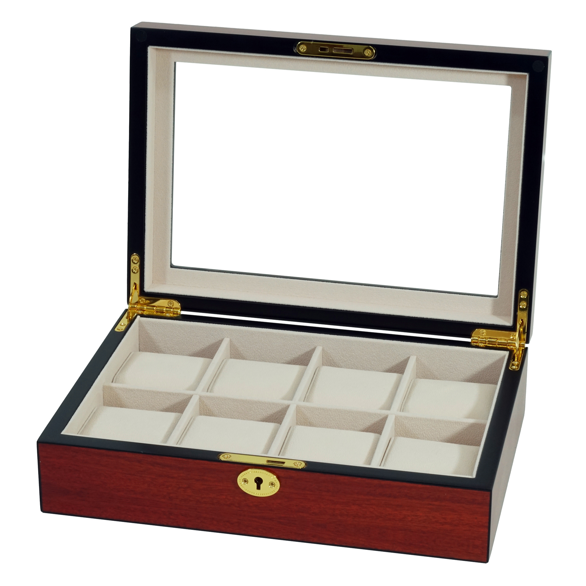 Cherry Wooden Watch Box for 8 Watches