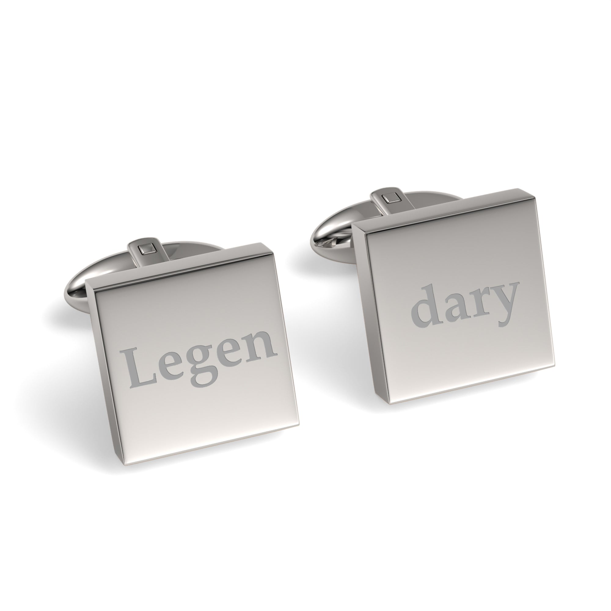Legendary Engraved Square Cufflinks