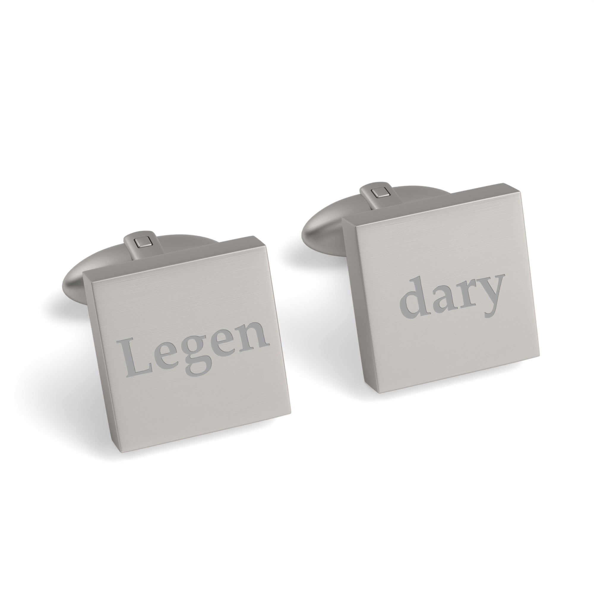 Legendary Engraved Square Cufflinks