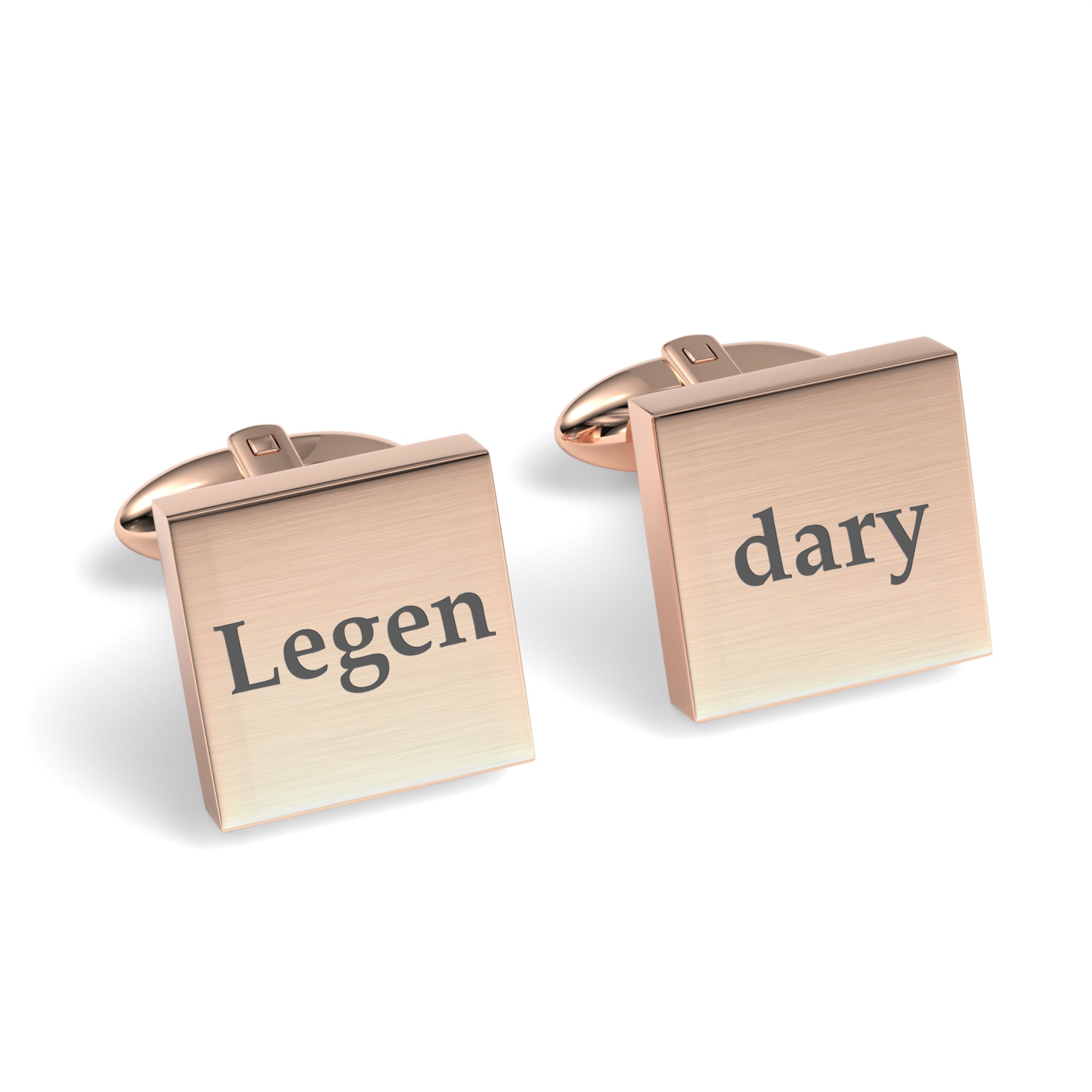 Legendary Engraved Square Cufflinks