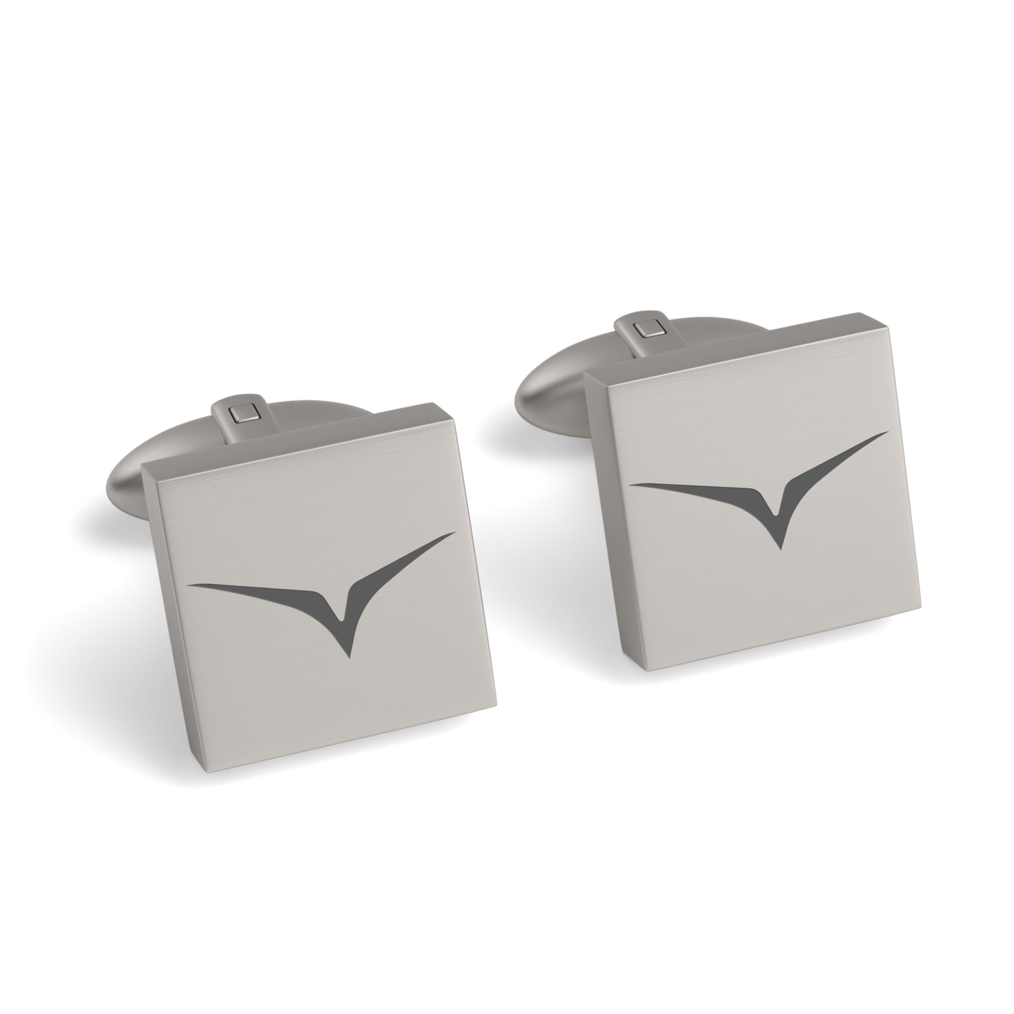 Your Logo Here Engraved Square Cufflinks