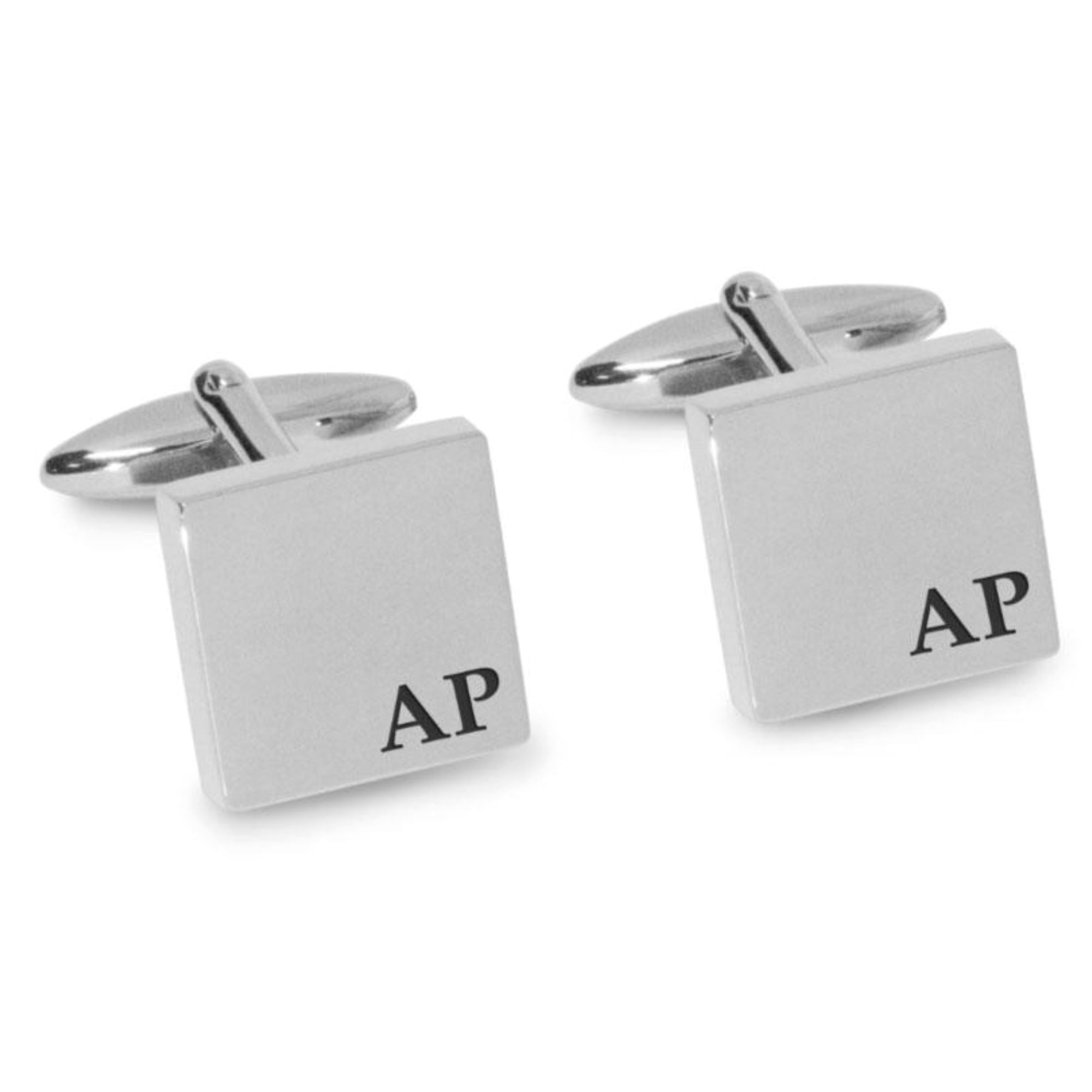 Initials Engraved Cufflinks Engraving Cufflinks Clinks Australia Silver