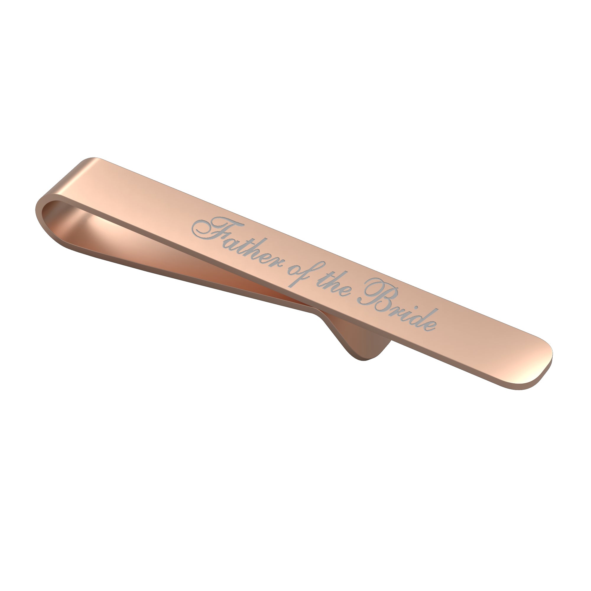 Wedding Role Father of the Bride Engraved Tie Bar