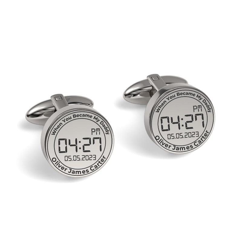 When You Became My Daddy Engraved Cufflinks