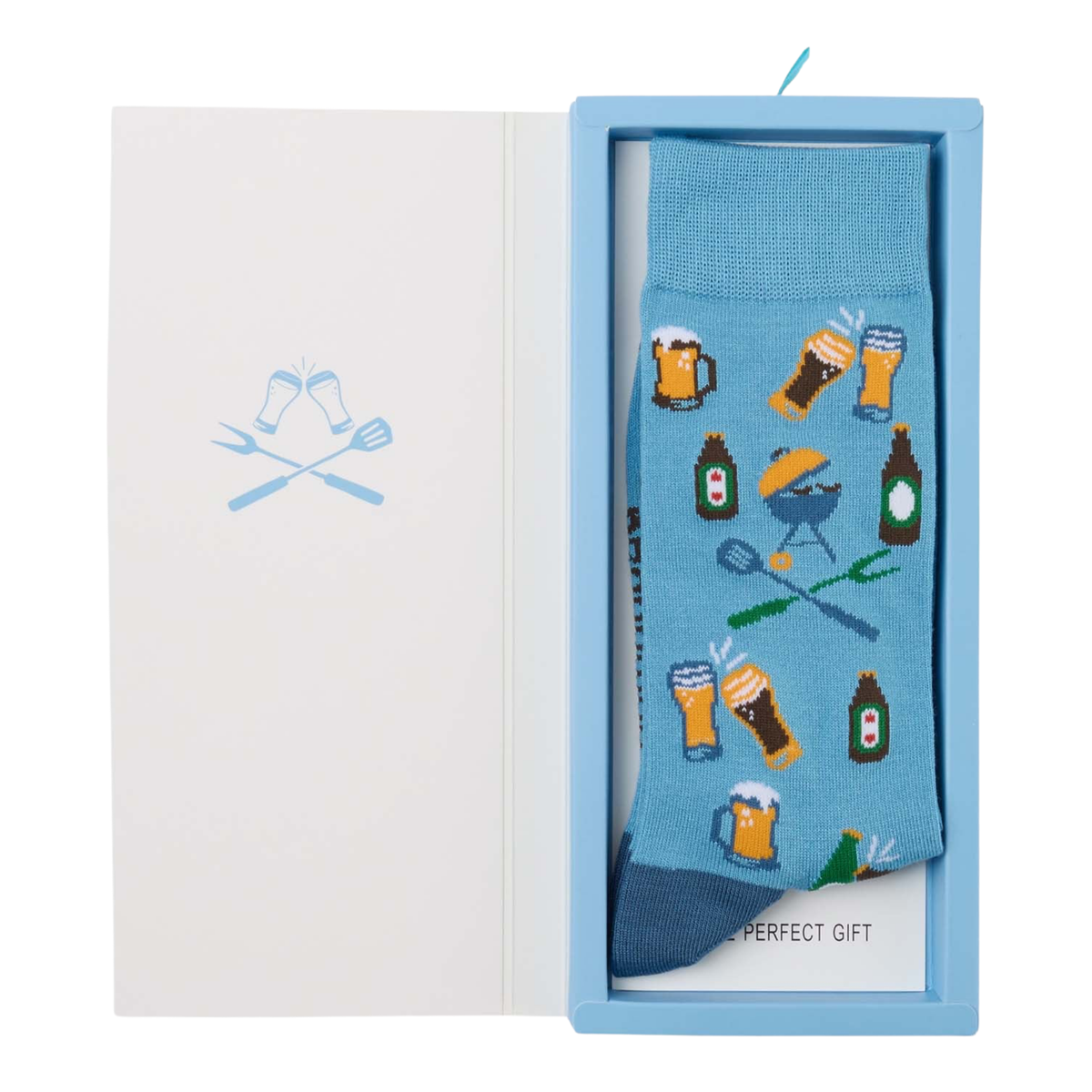 Mens BBQ King Bamboo Sock Card
