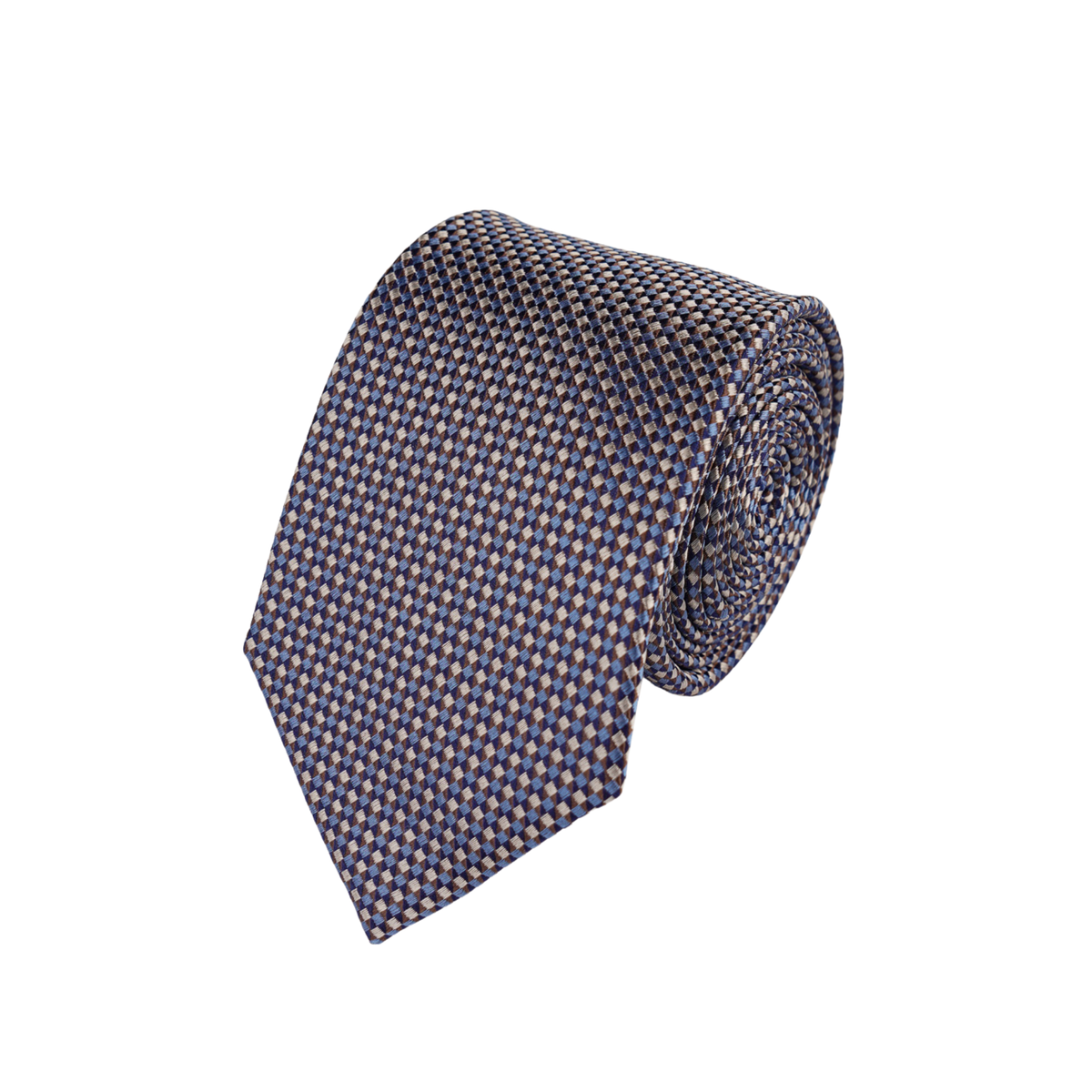 Navy Square Geo Tie