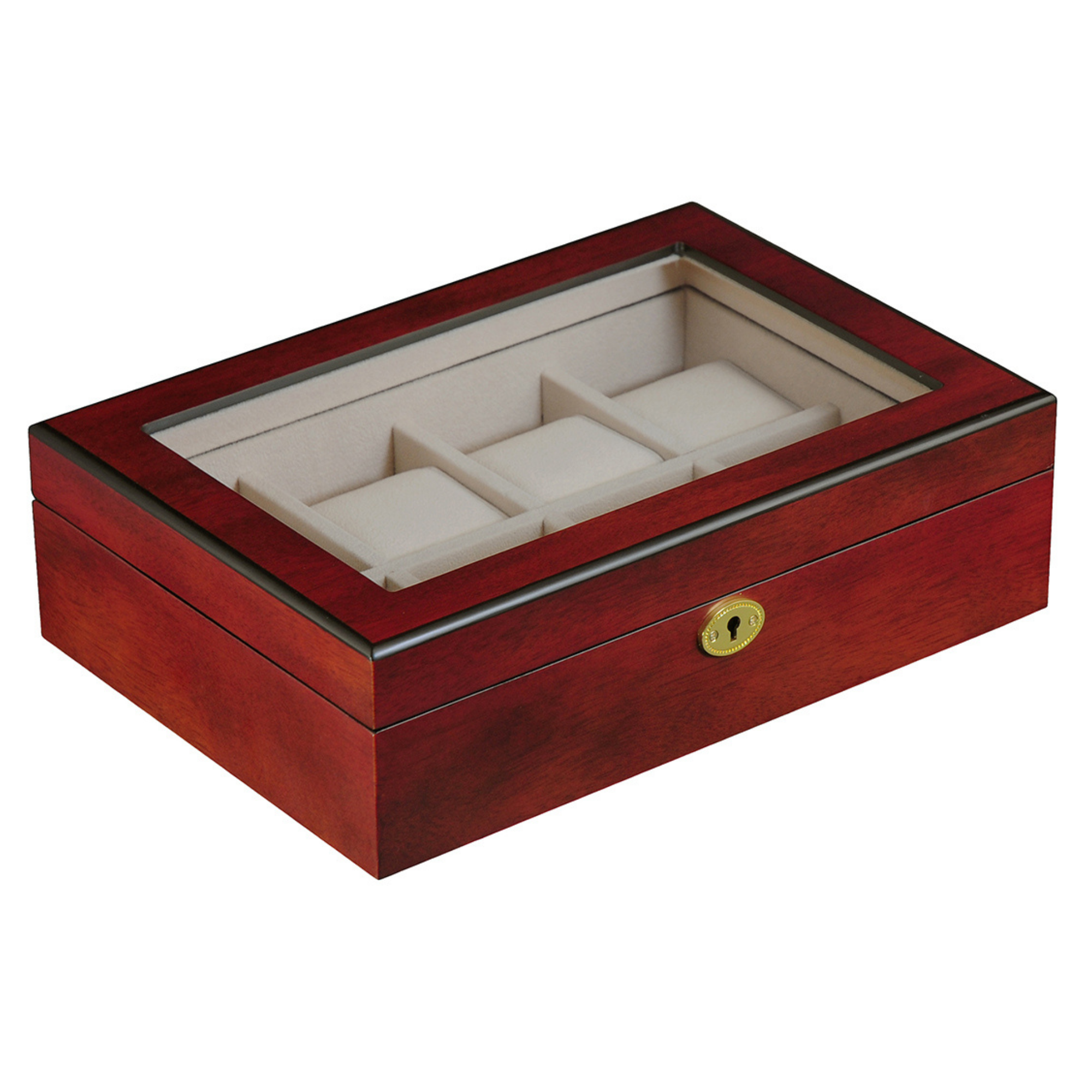 Cherry Wooden Watch Box for 8 Watches