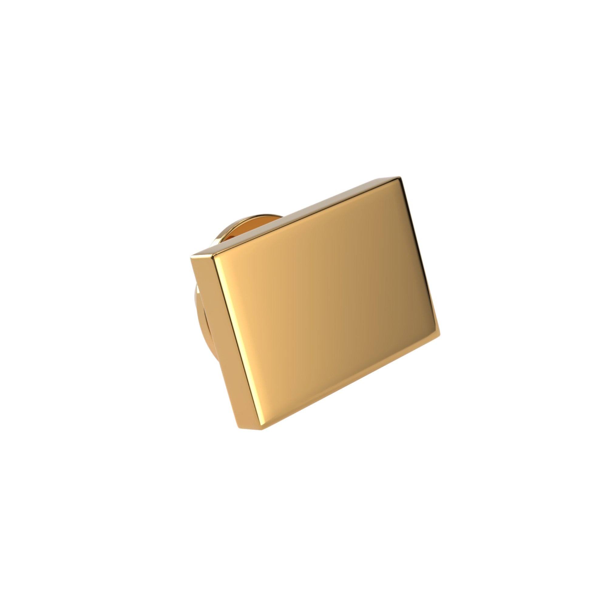 Rectangle Shiny Gold Engravable Lapel Pin