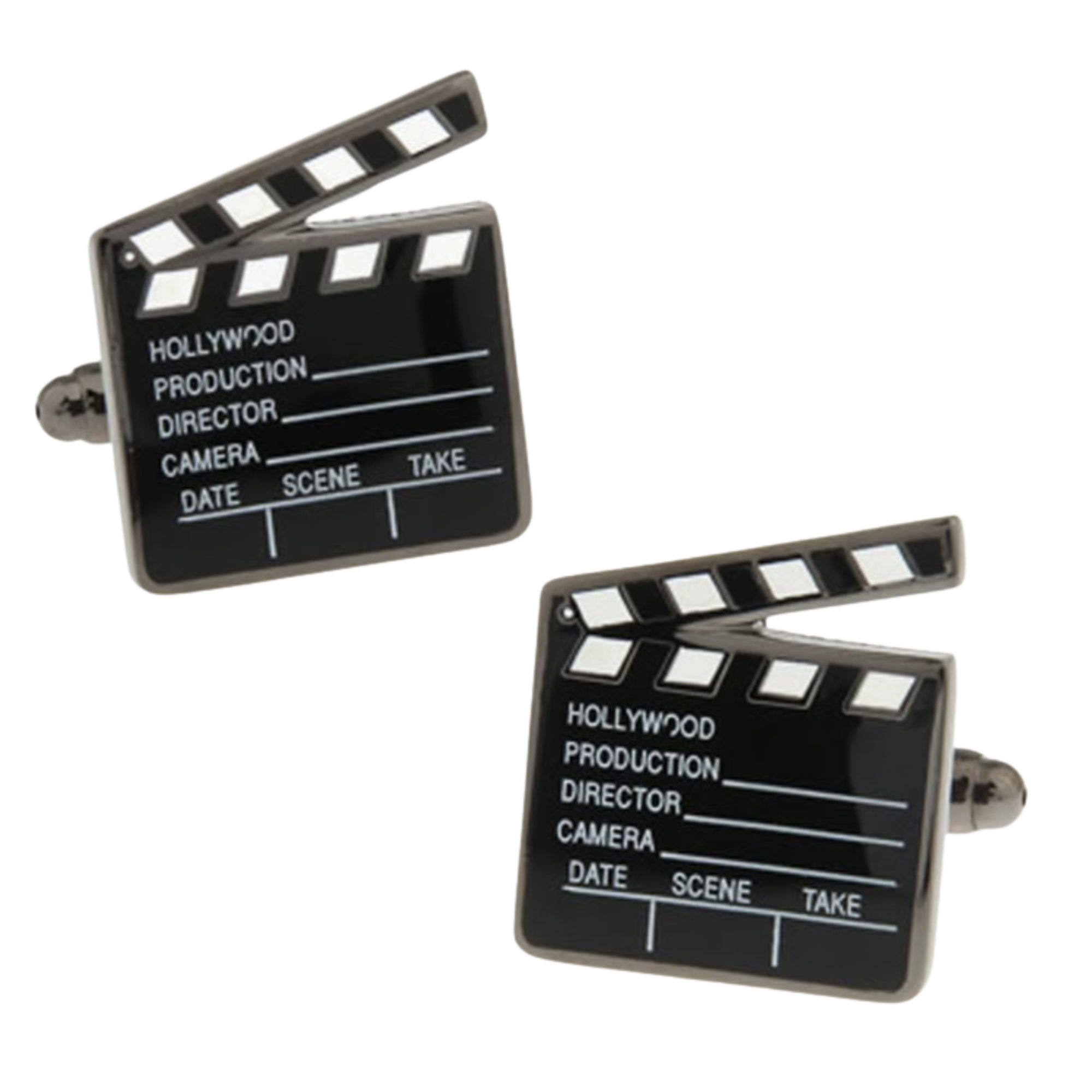 Hollywood Clapper Board Movie Gunmetal Cufflinks