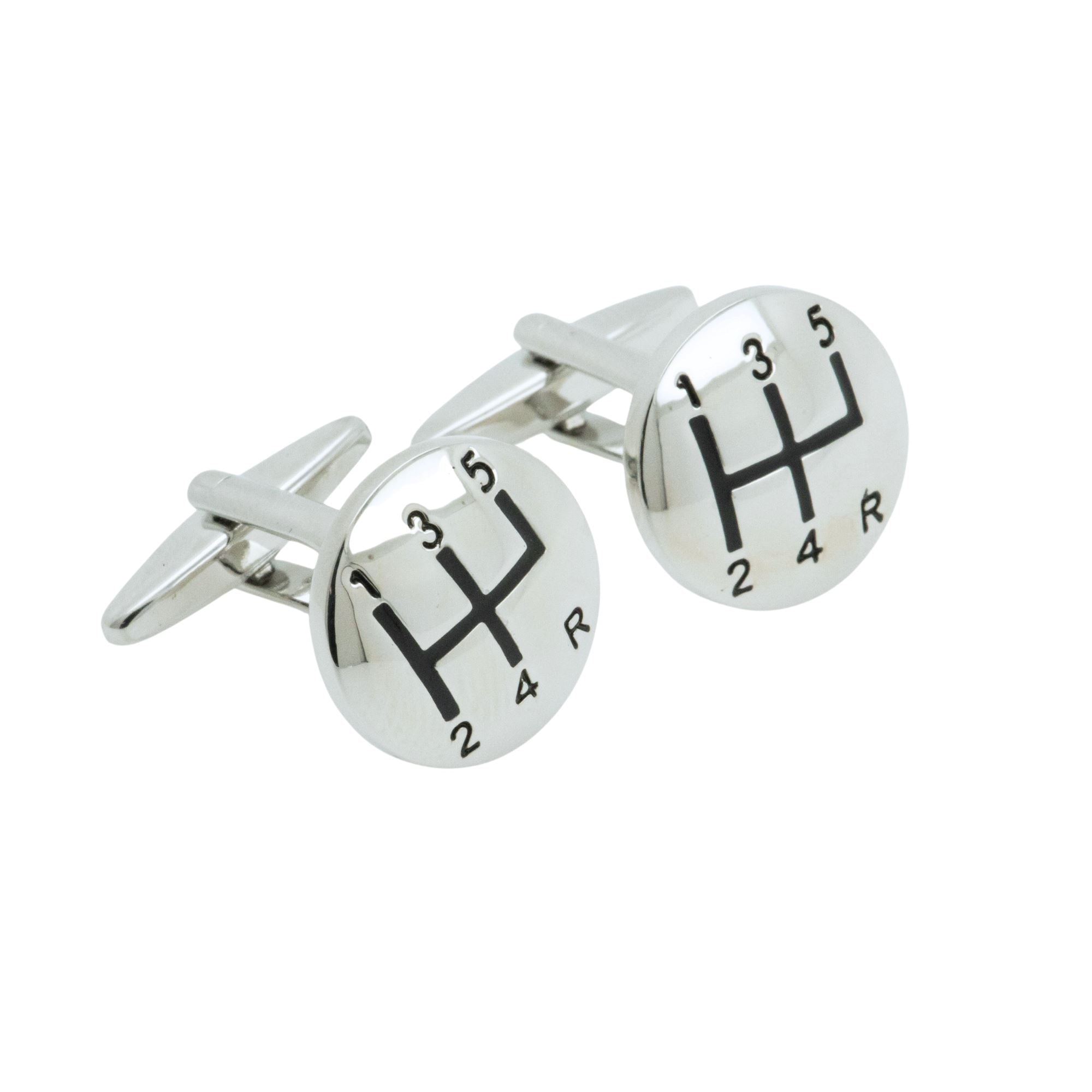 Shiny Silver Gear Shift Cufflinks Novelty Cufflinks Clinks Australia