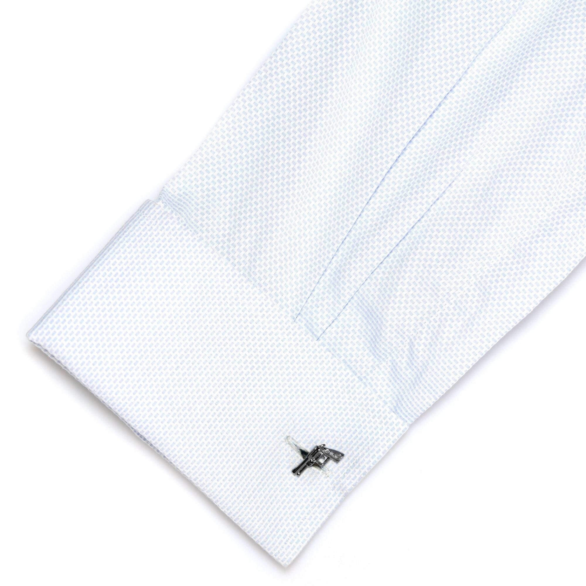 Gunmetal Revolver Gun Cufflinks Novelty Cufflinks Clinks Australia