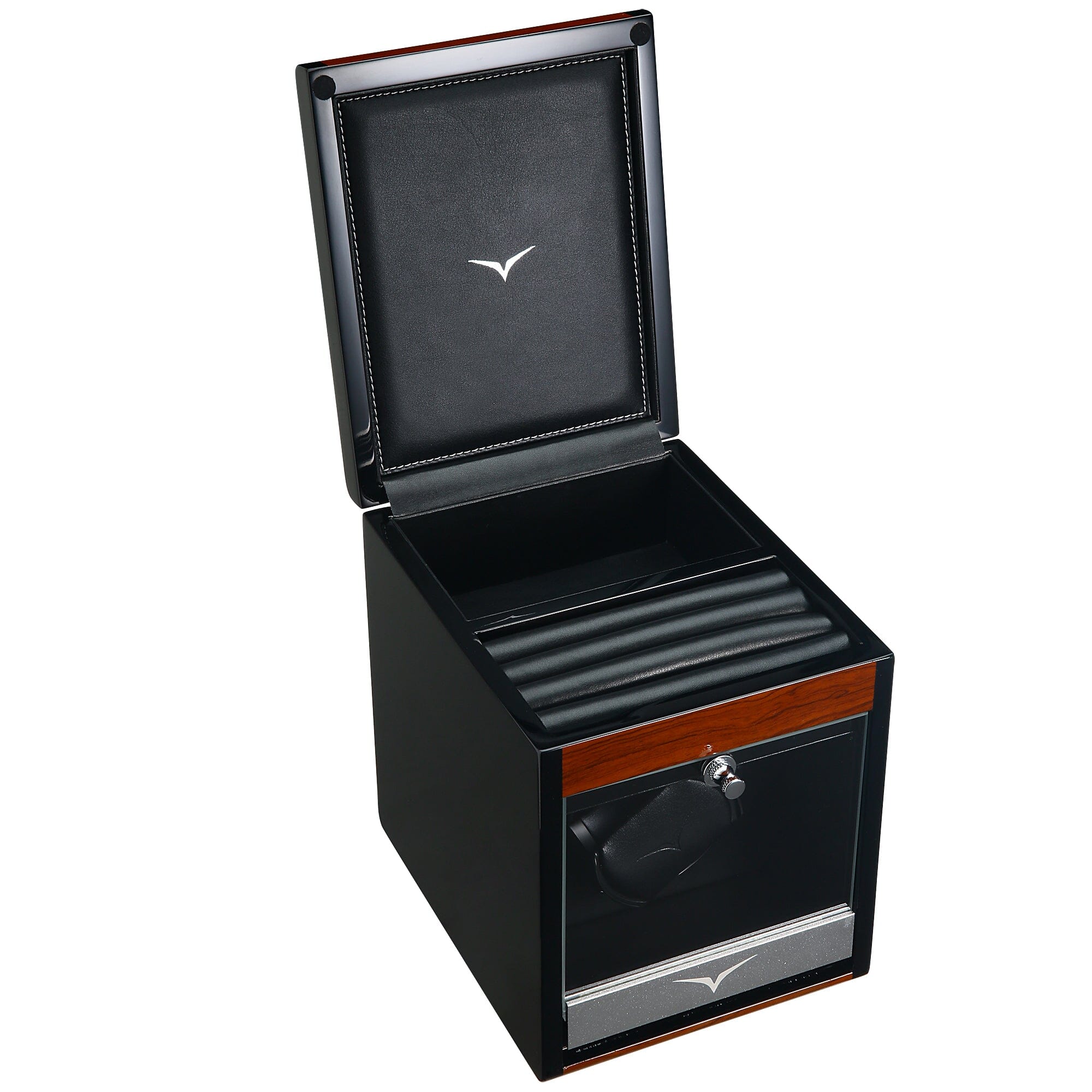Vansolo Watch Winder for 1 Brown Watch Winder Boxes Clinks