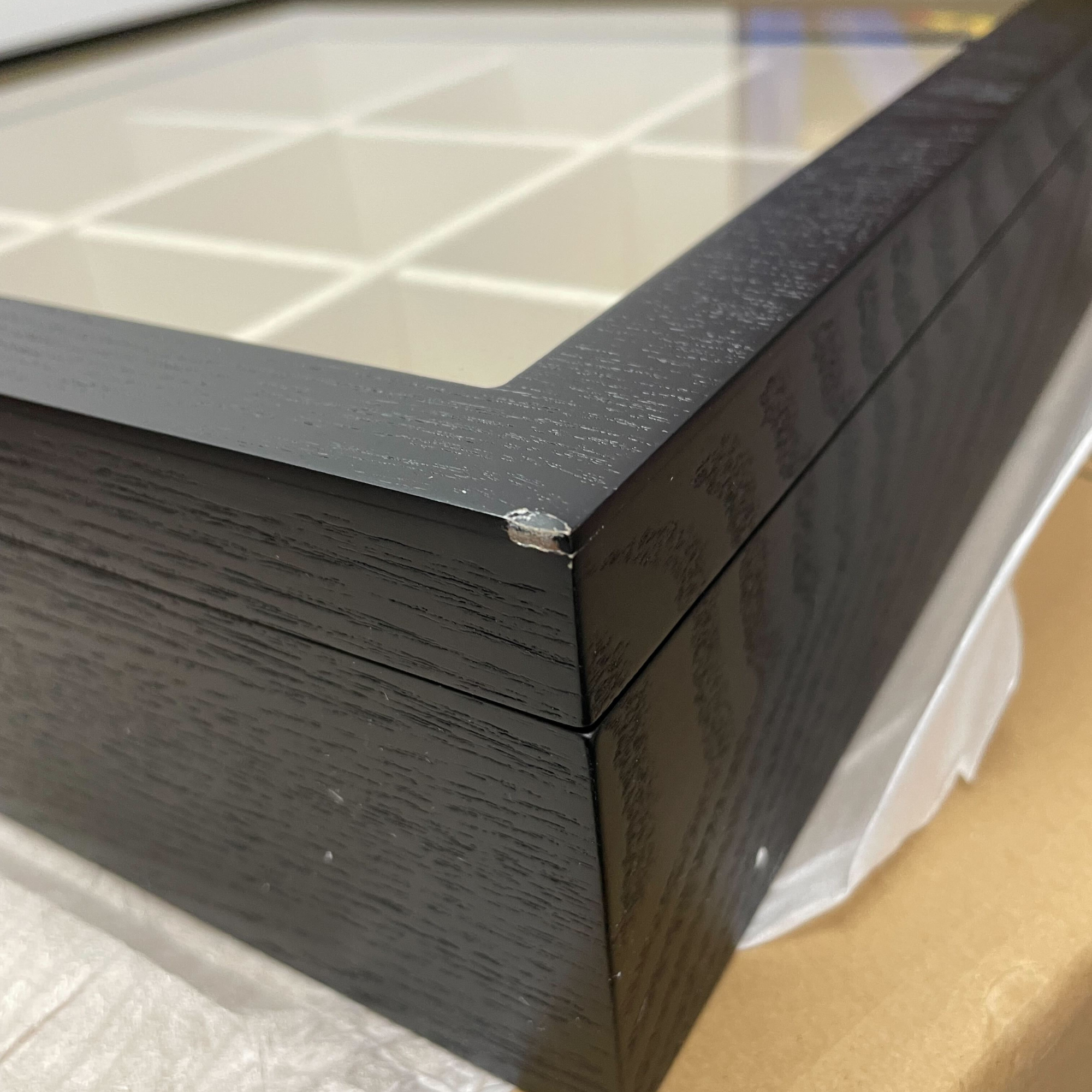 Seconds - Black Wooden Tie Box for 9 (A)