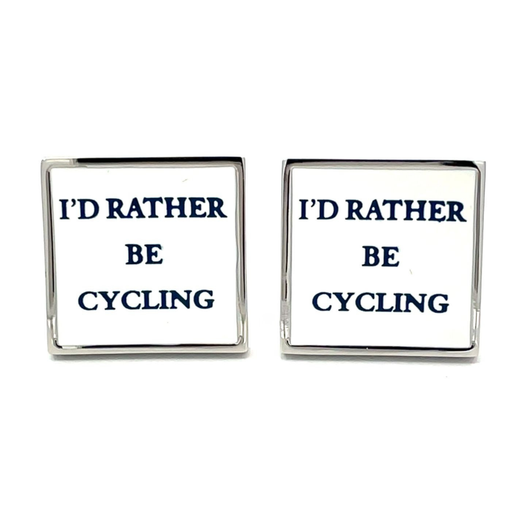 I'd Rather Be Cycling Cufflinks