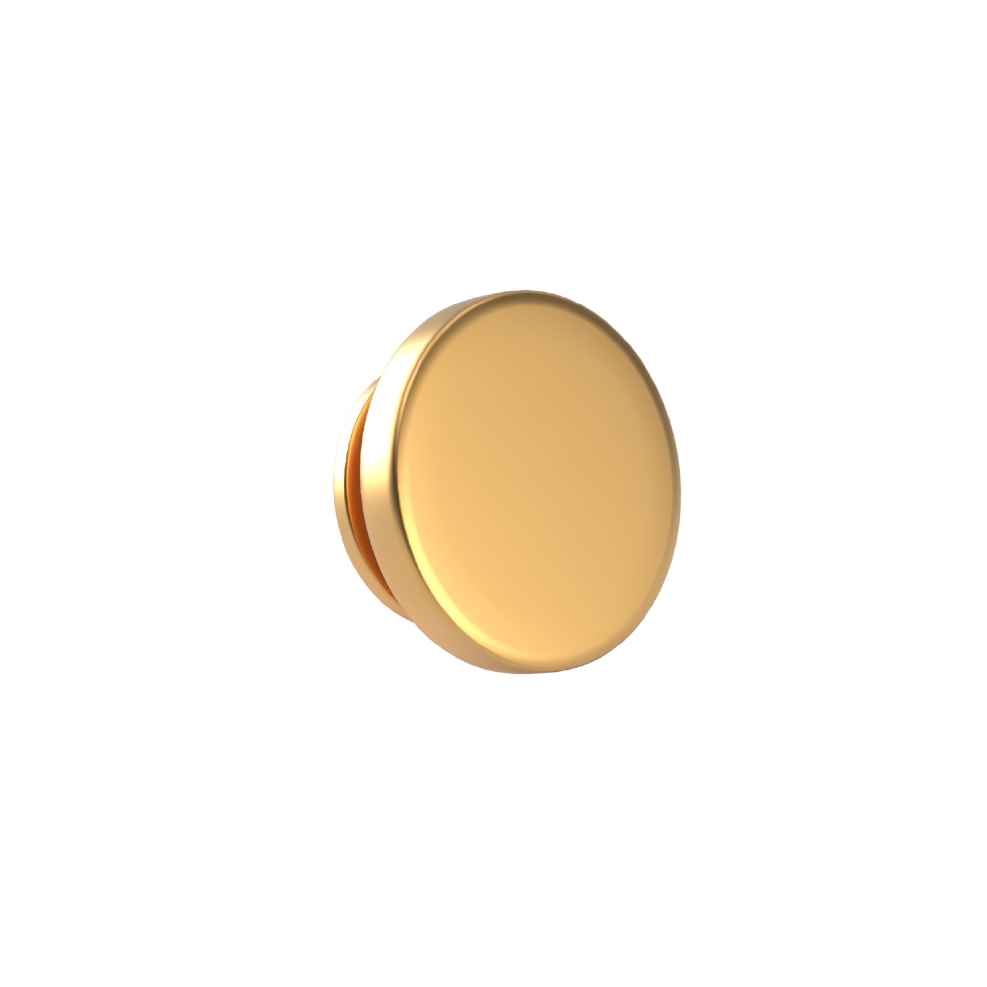 Round Brushed Gold Engravable Lapel Pin