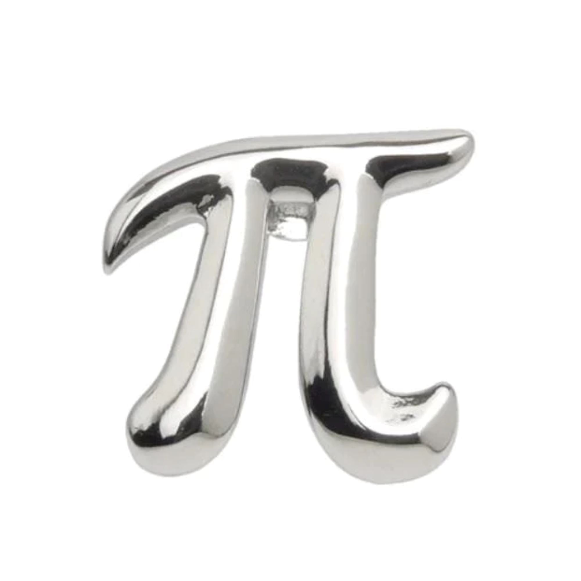 Pi Lapel Pin in Silver Lapel Pin Clinks