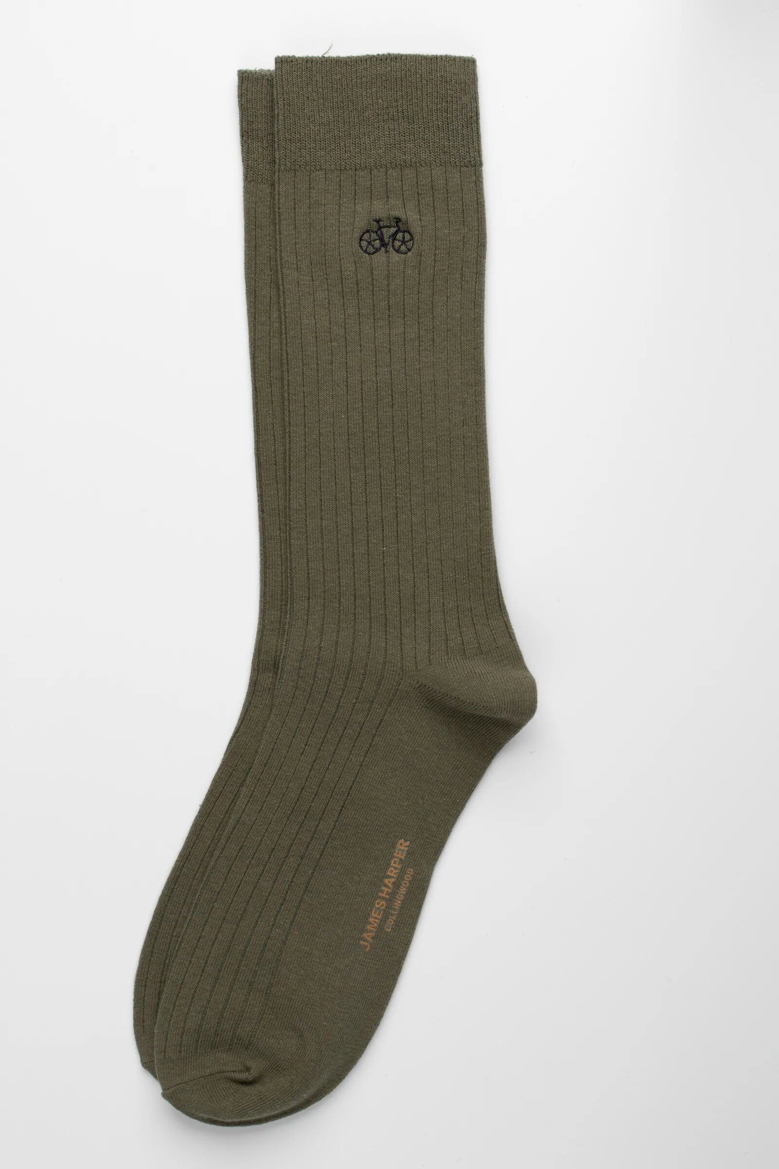 See SK3008 Olive Ribbed Socks Socks James Harper Collingwood