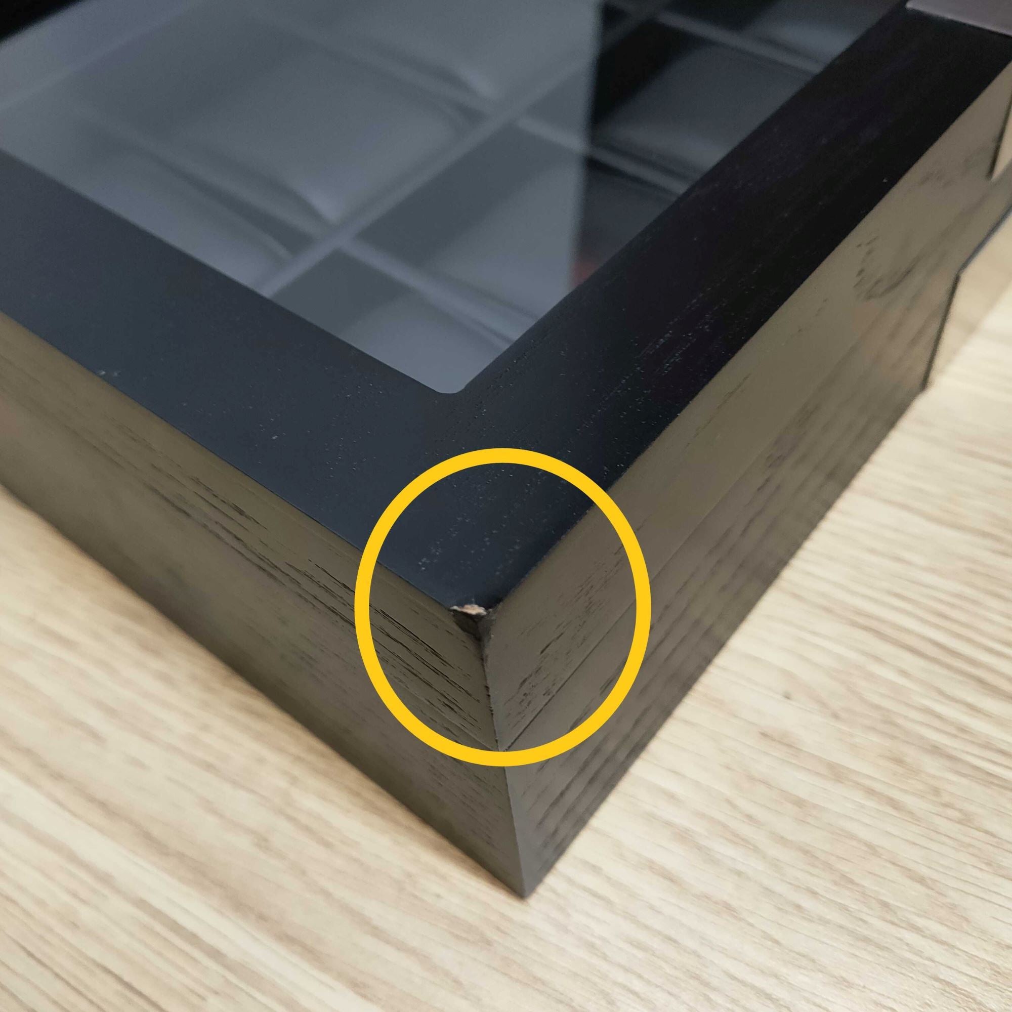 Seconds - 12 Slots Black Wooden Watch Box Seconds Clinks