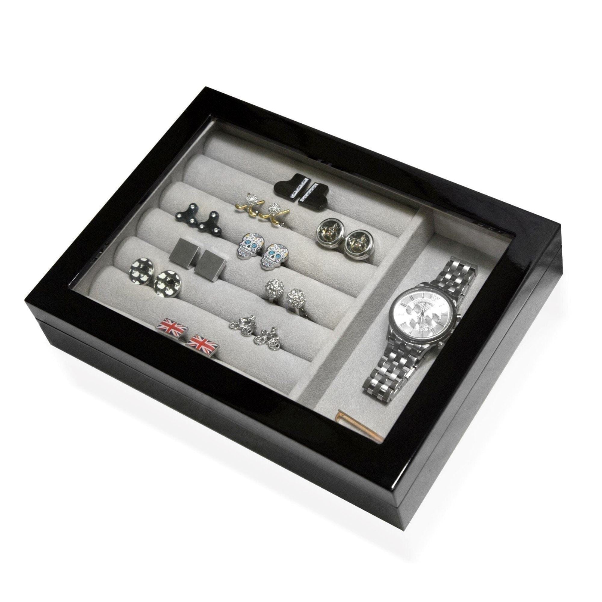 Seconds - Medium Cufflink and Valet Box Black Seconds Clinks Australia