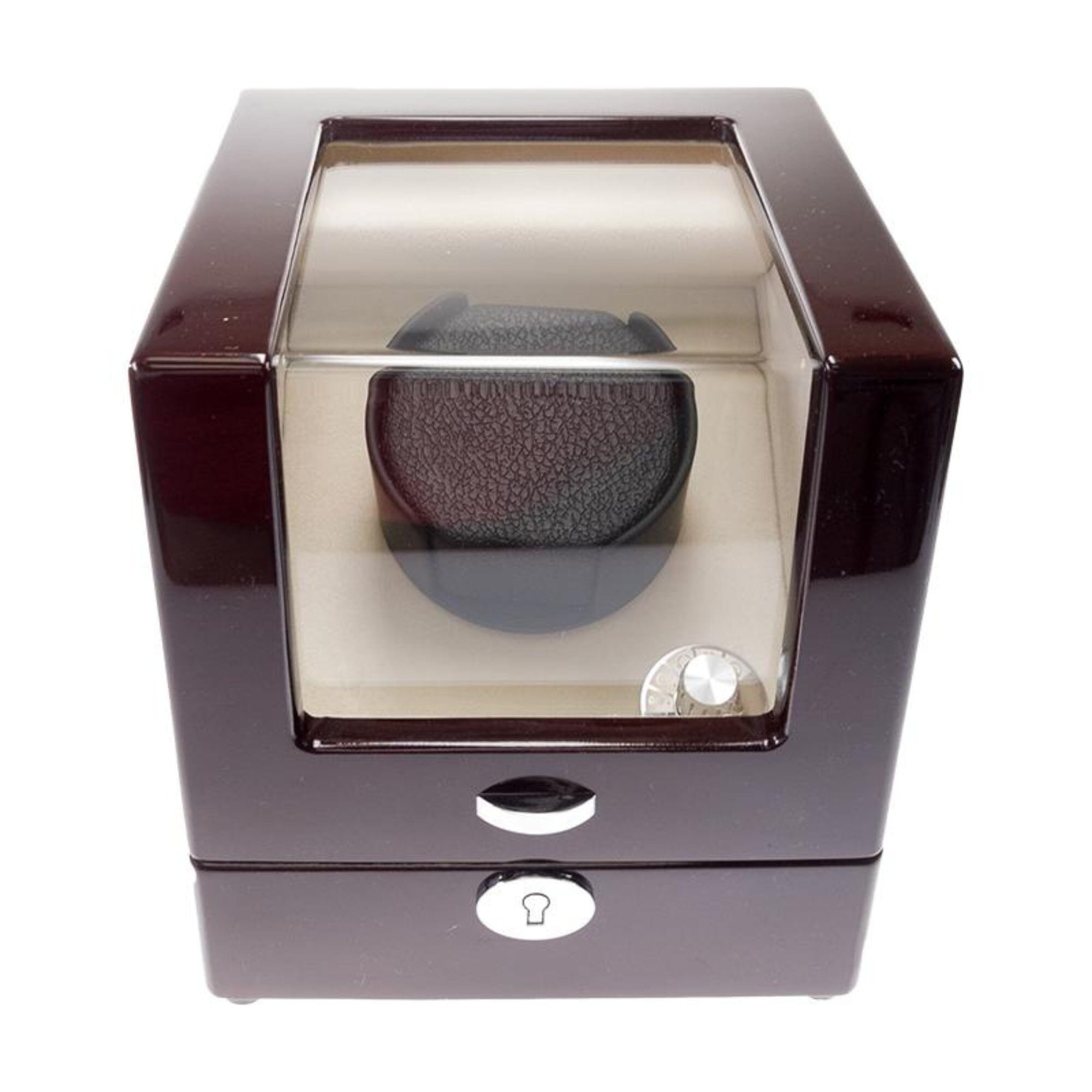 Seconds - Waratah Watch Winder Box for 1 Watch in Mahogany (i) Seconds Clinks