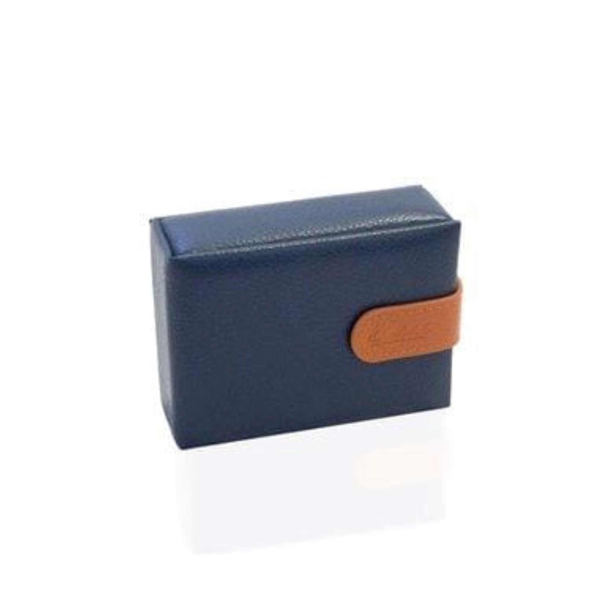 Seconds - Real Leather Cufflink Wallet - Blue Seconds Clinks