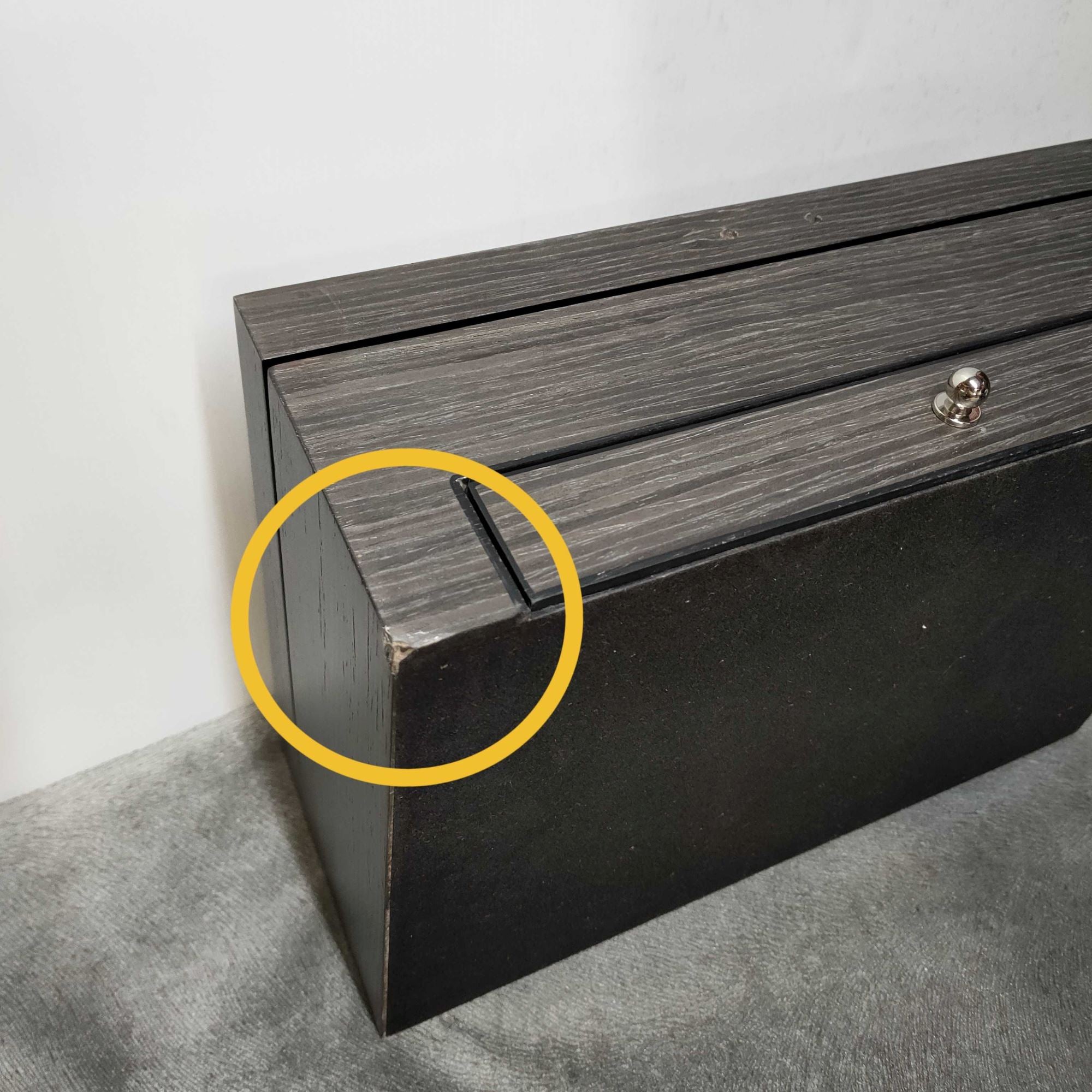 Seconds - Ginko Wooden Cufflink Watch Box with a Drawer (C) Seconds Clinks