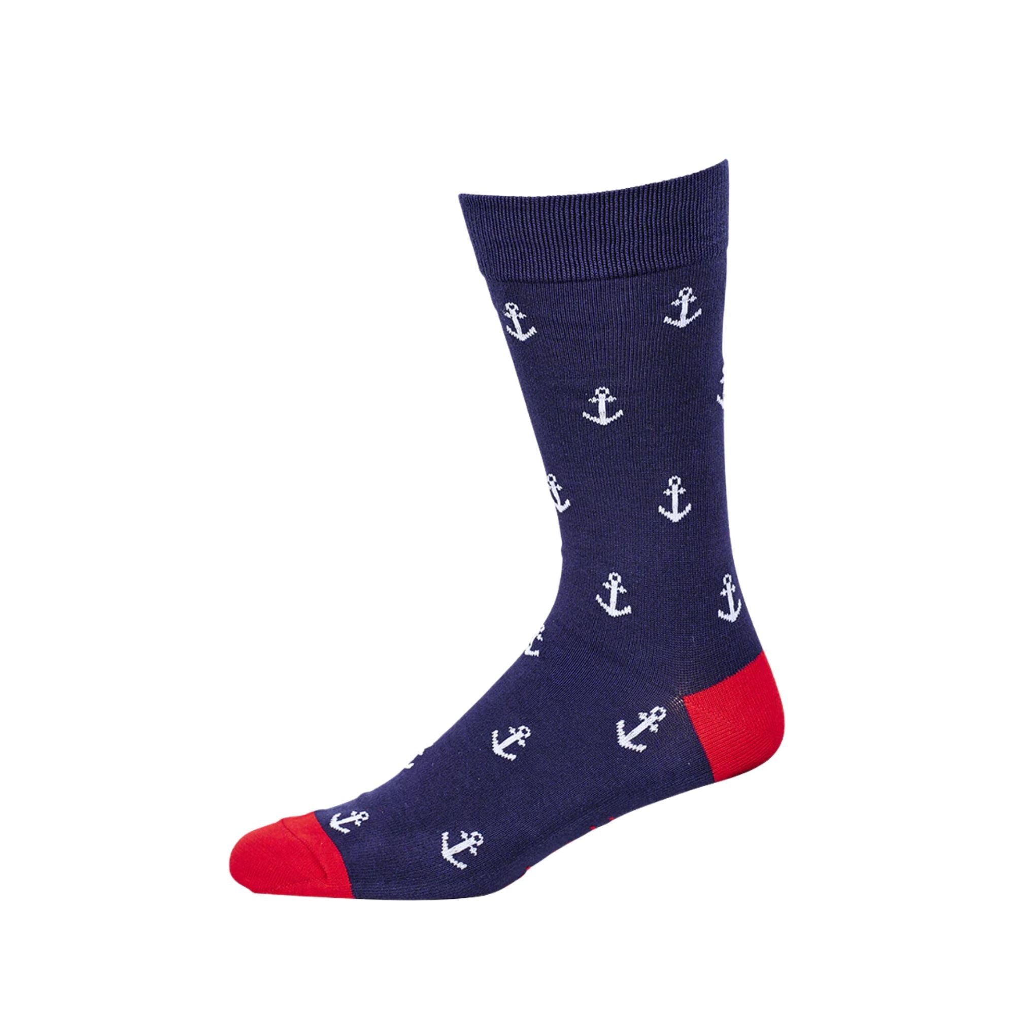 Mens Anchors Bamboo Sock Socks Bamboozld