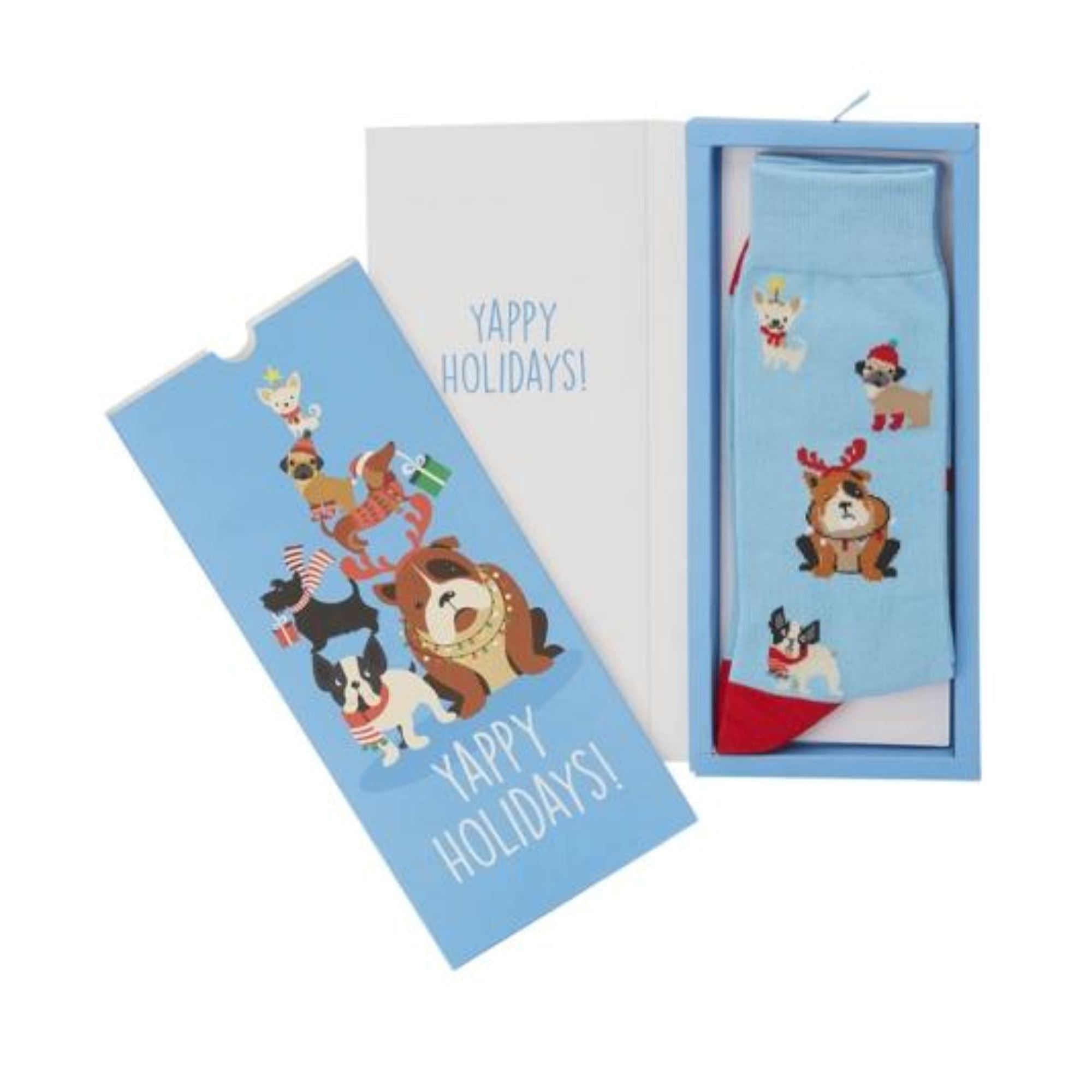 Men's Yappy Holidays Sock Card Socks Bamboozld