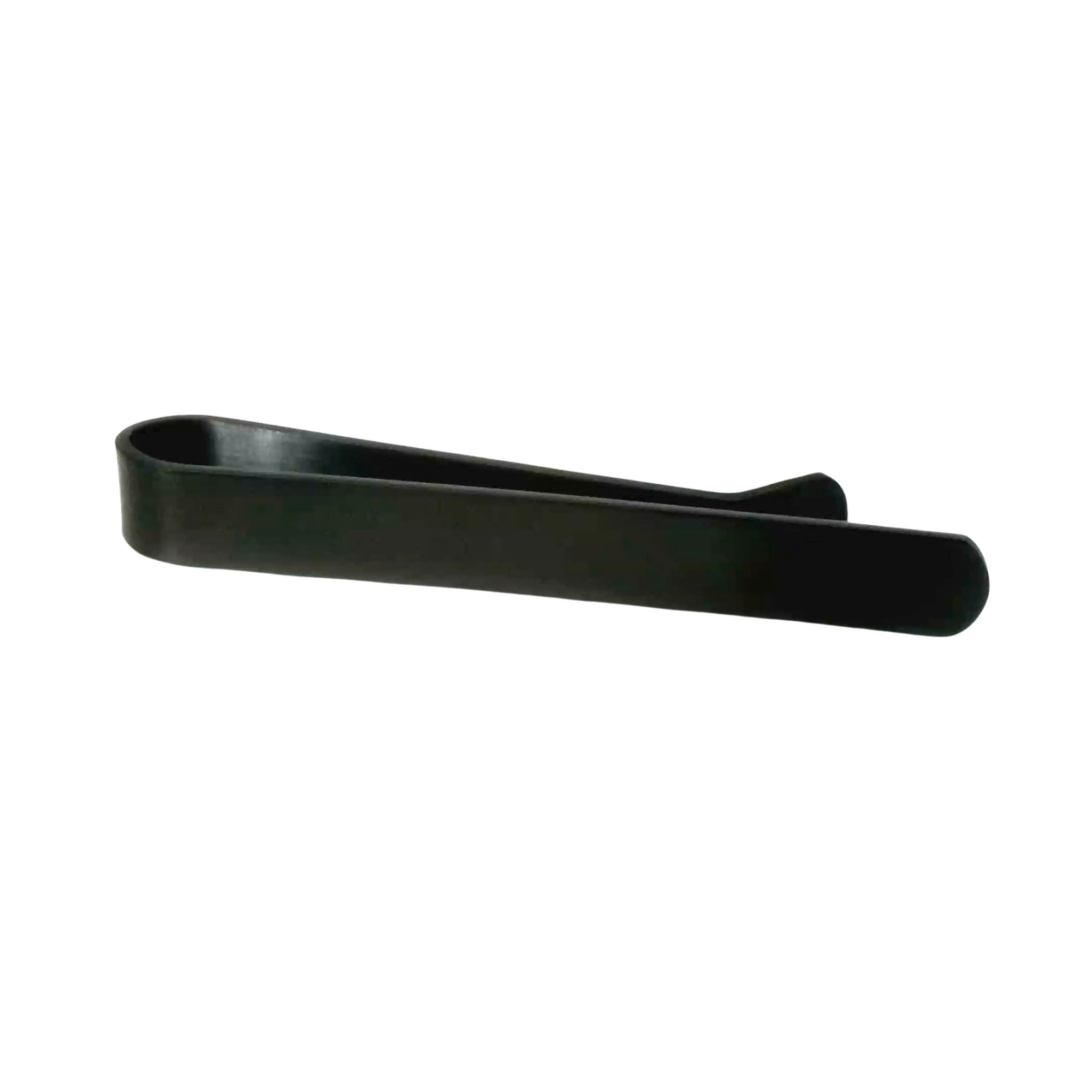 Shiny Black Tie Bar with curved end 50mm Tie Bars Clinks Australia