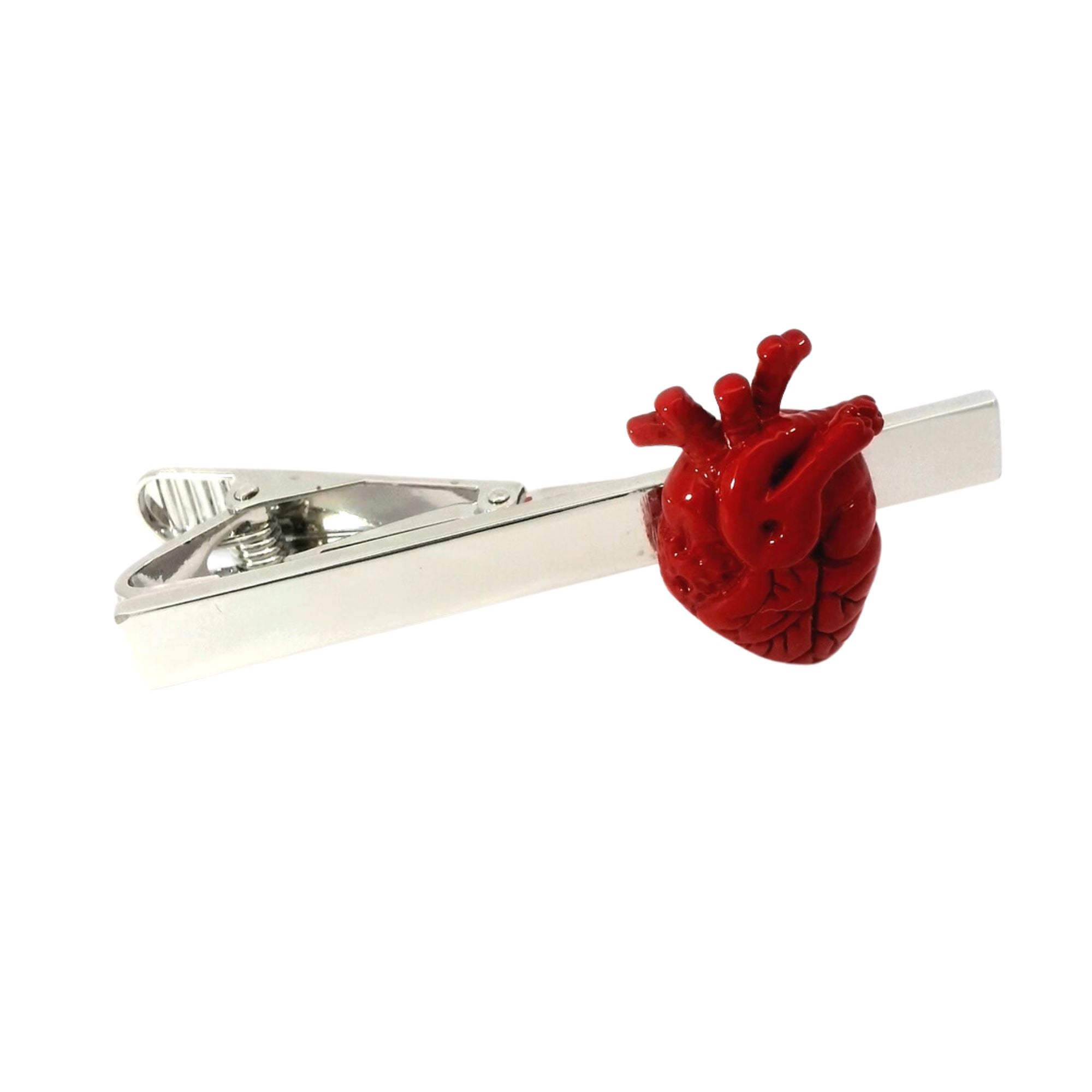 Anatomical Heart Tie Clip Tie Bars Clinks Anatomical Heart Tie Clip