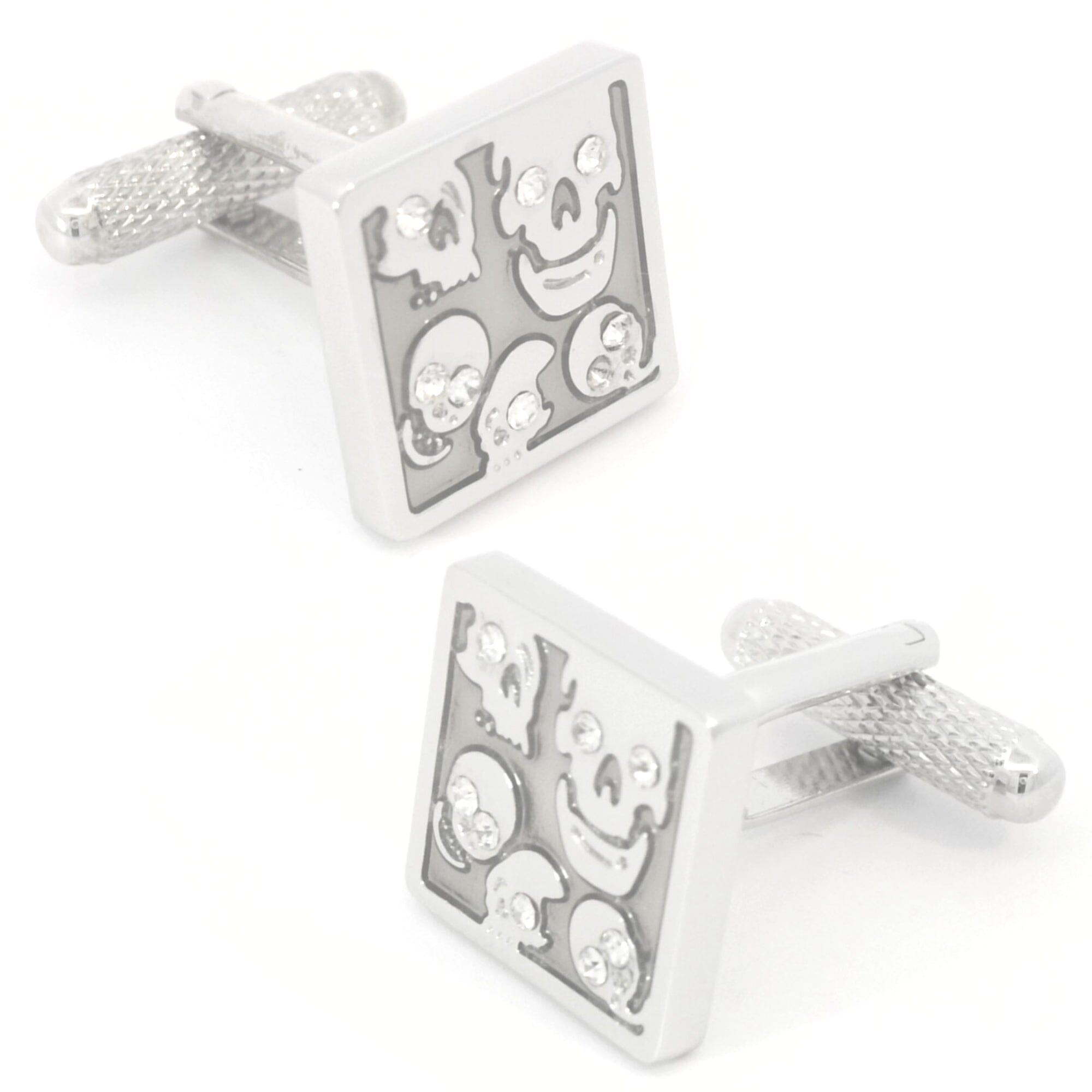 Cheerful Skulls in a Square Cufflinks Novelty Cufflinks Clinks Australia Cheerful Skulls in a Square Cufflinks