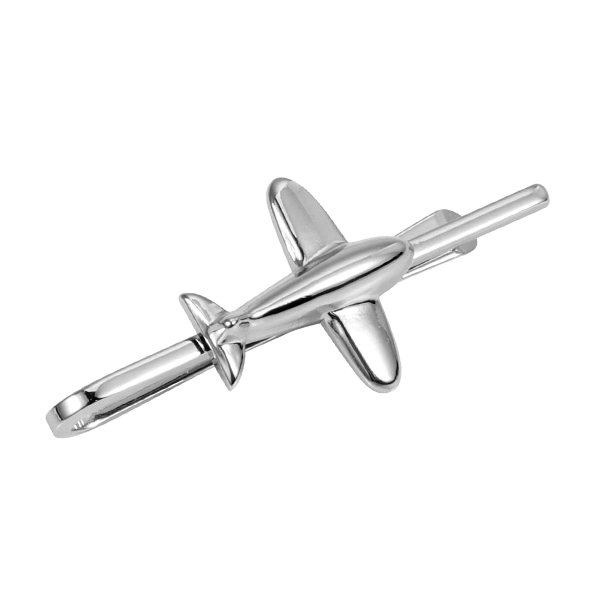 Bubble Plane Tie Bar in Silver Tie Clips Clinks Australia