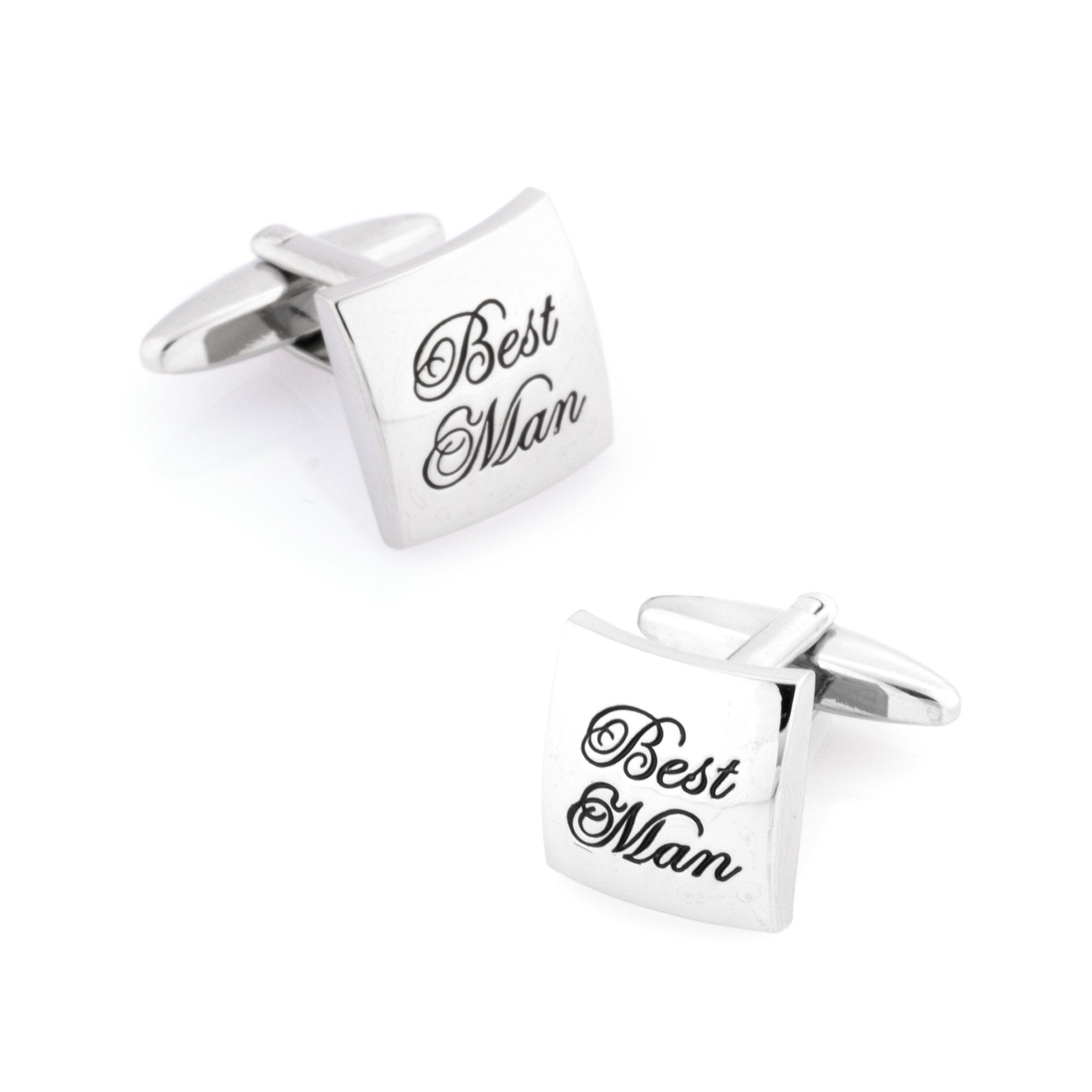 Best Man Curved Silver Wedding Cufflinks Wedding Cufflinks Clinks Australia